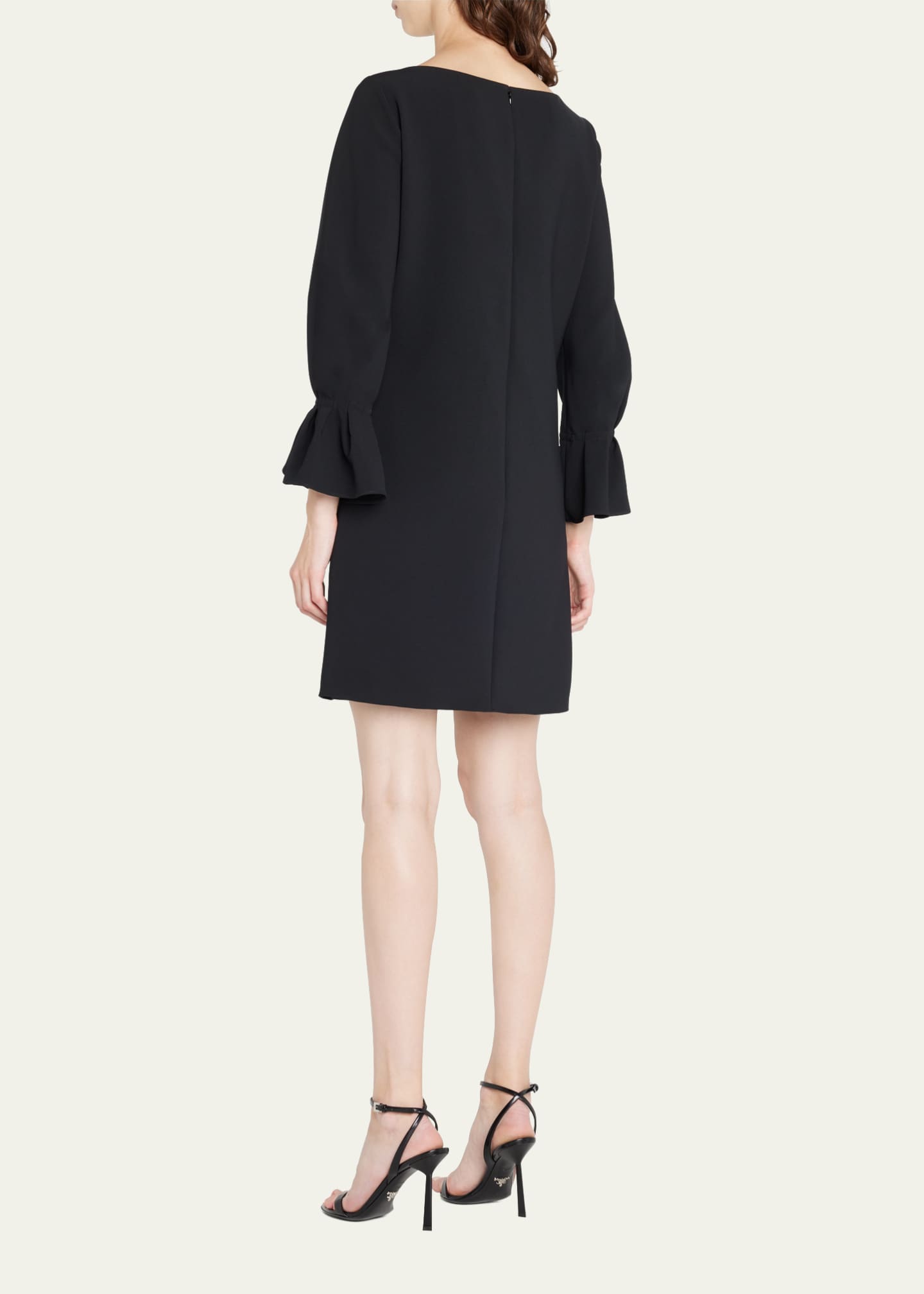 Carolina Herrera Ruffle-Cuff Shift Dress Image 3 of 5