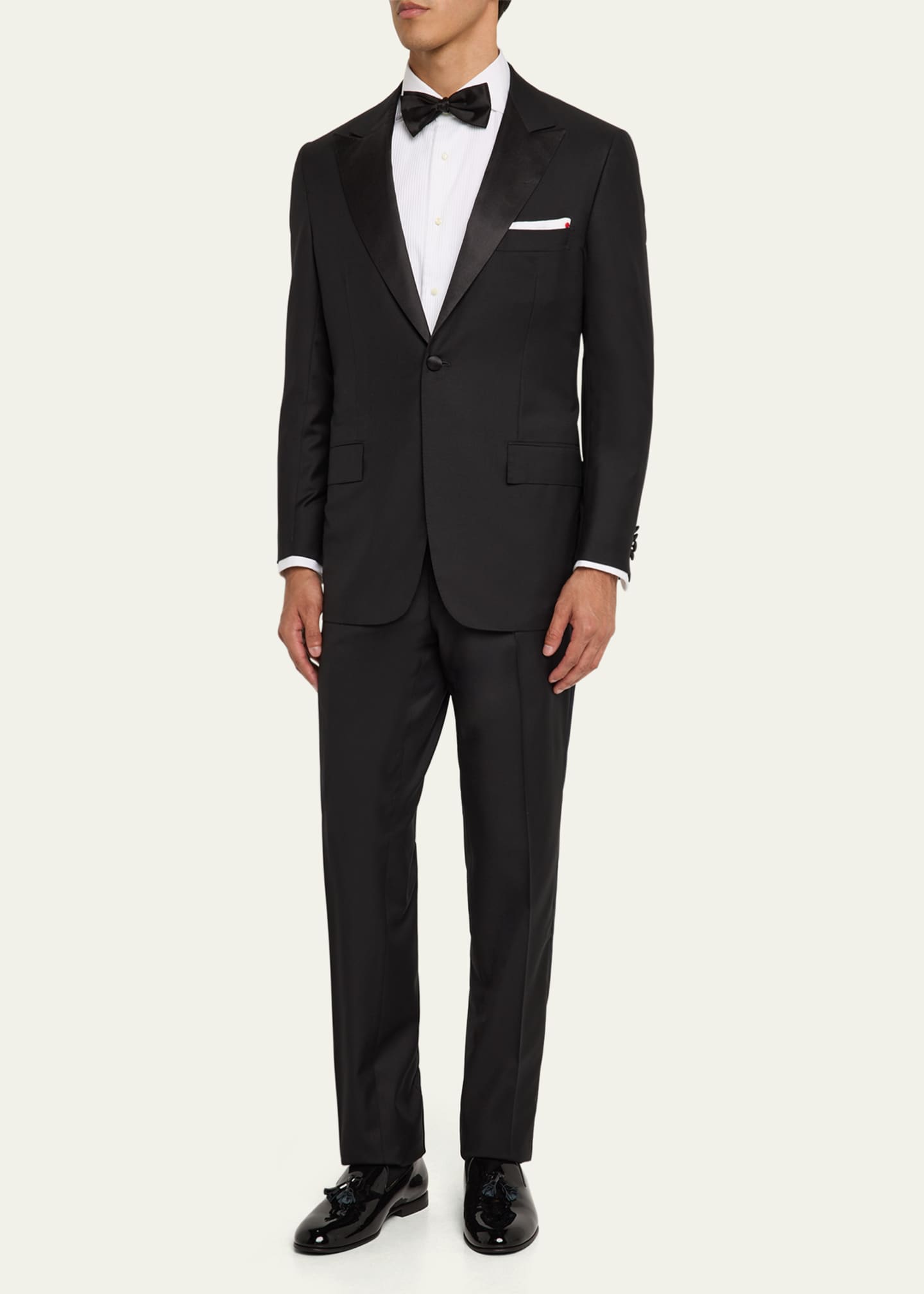Kiton Men's Peak-Lapel Wool Tuxedo Image 2 of 8