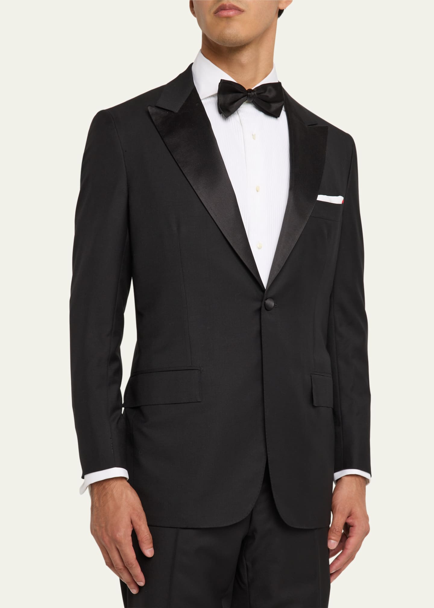 Kiton Men's Peak-Lapel Wool Tuxedo Image 4 of 8