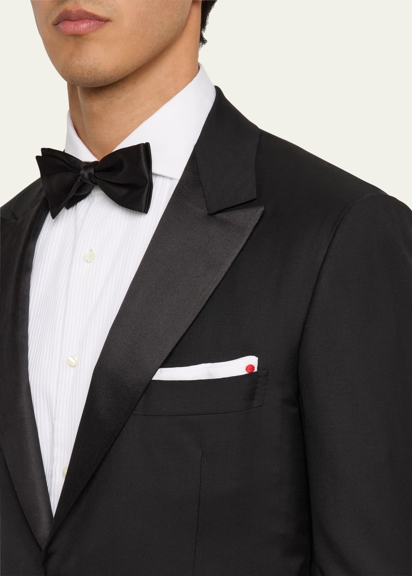 Kiton Men's Peak-Lapel Wool Tuxedo Image 6 of 8