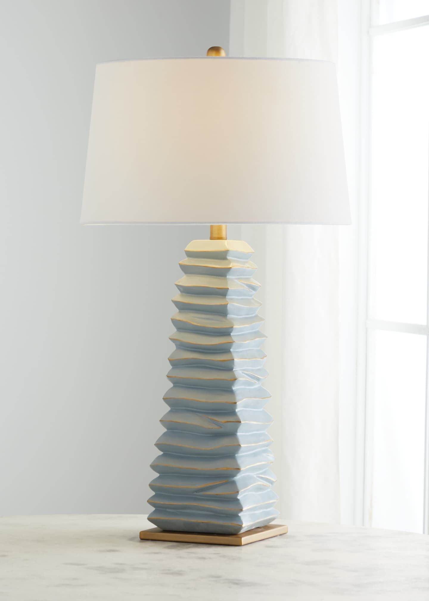 Old World Design Carley Soft Teal Table Lamp - Bergdorf Goodman