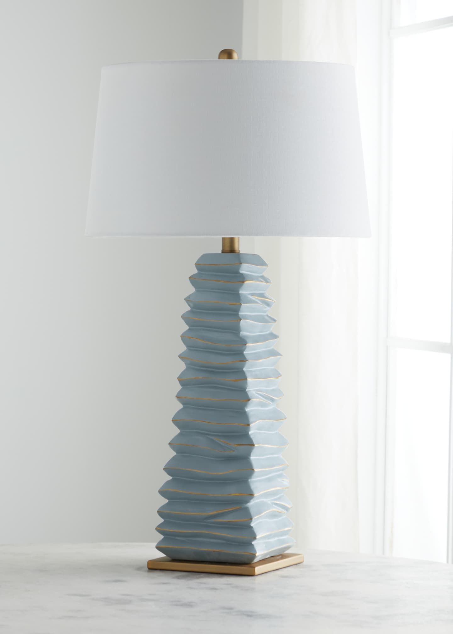 Old World Design Carley Soft Teal Table Lamp - Bergdorf Goodman
