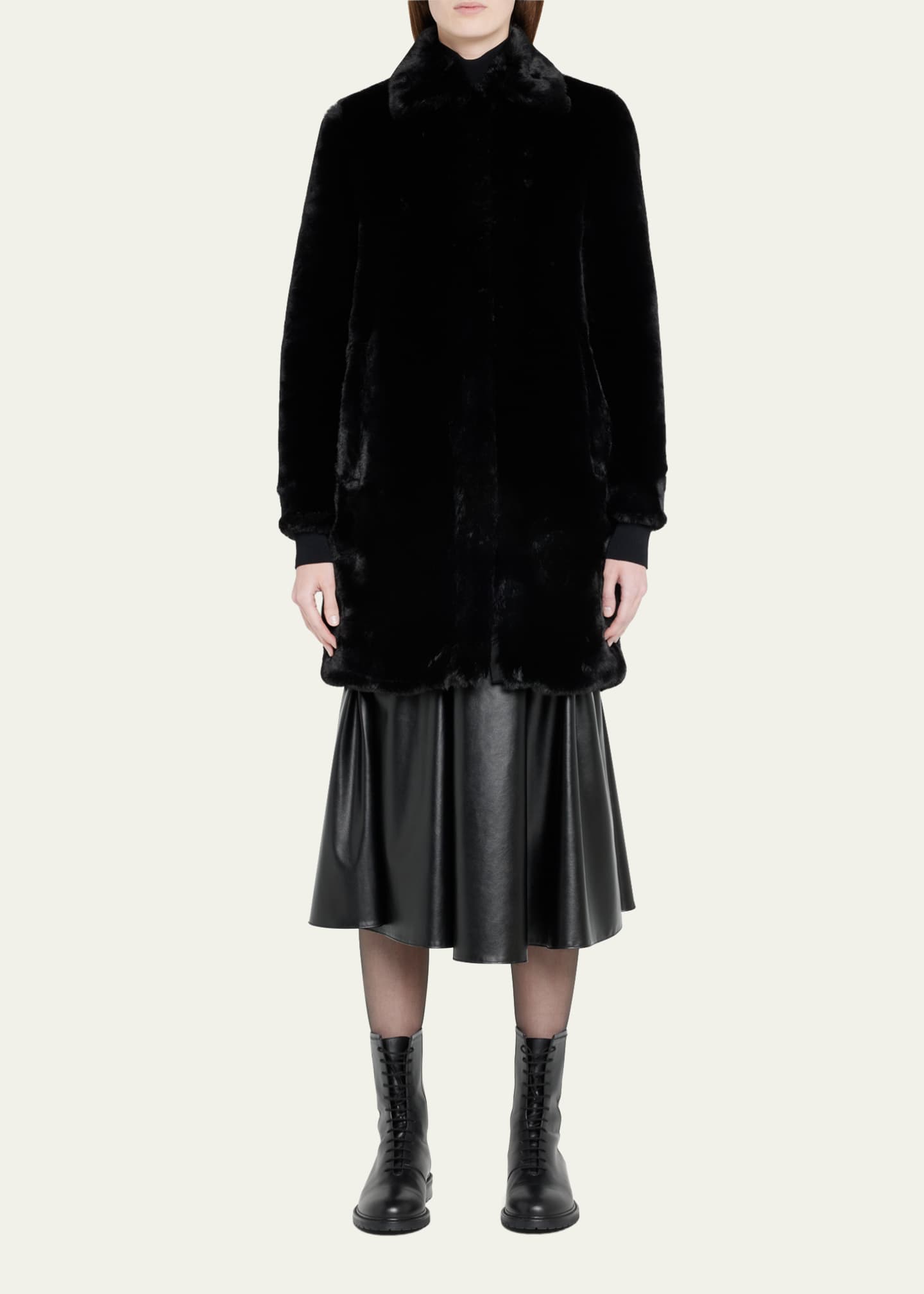 Akris shearling coat top