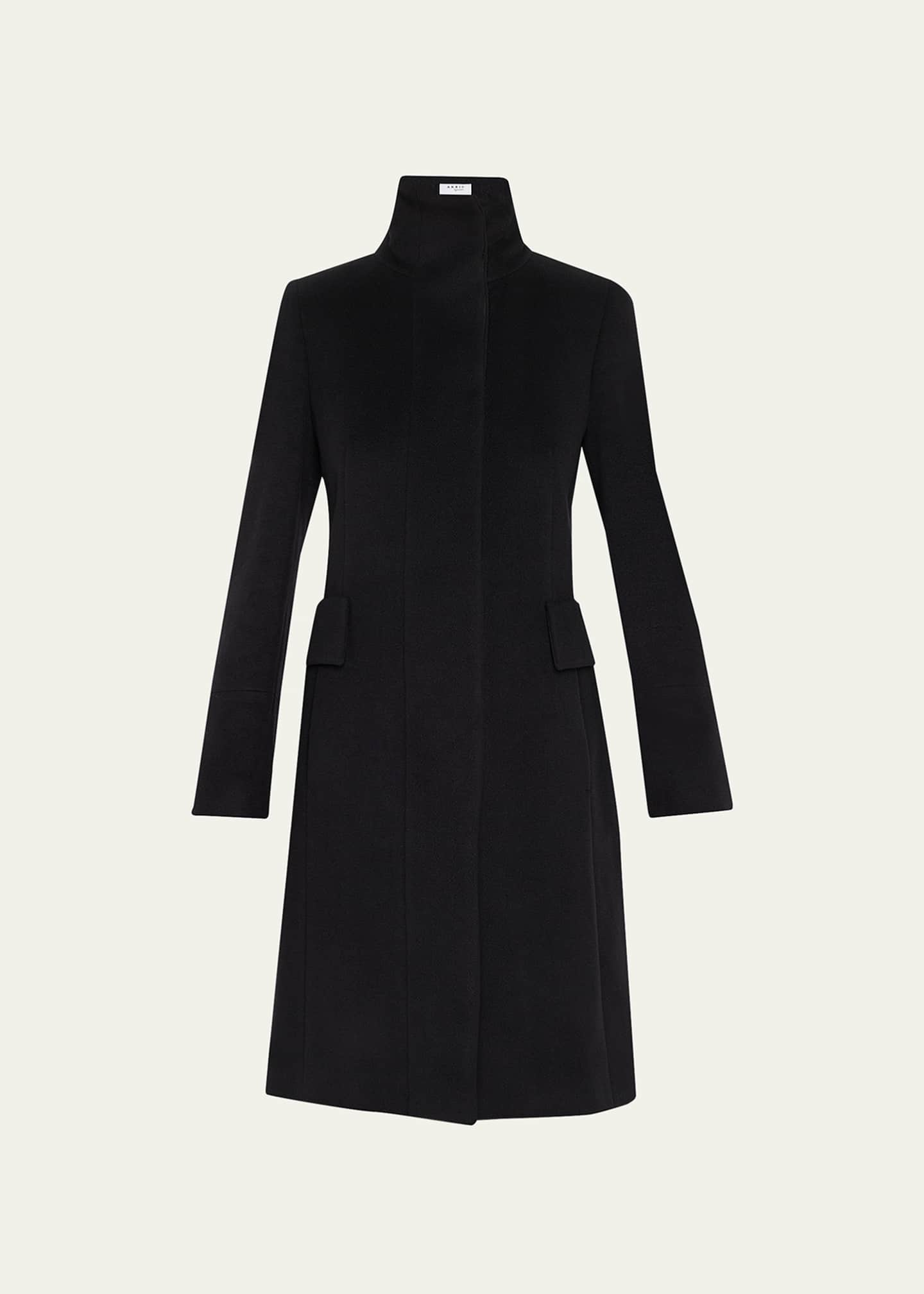 Akris punto Duffle Knee-Length Wool Coat - Bergdorf Goodman