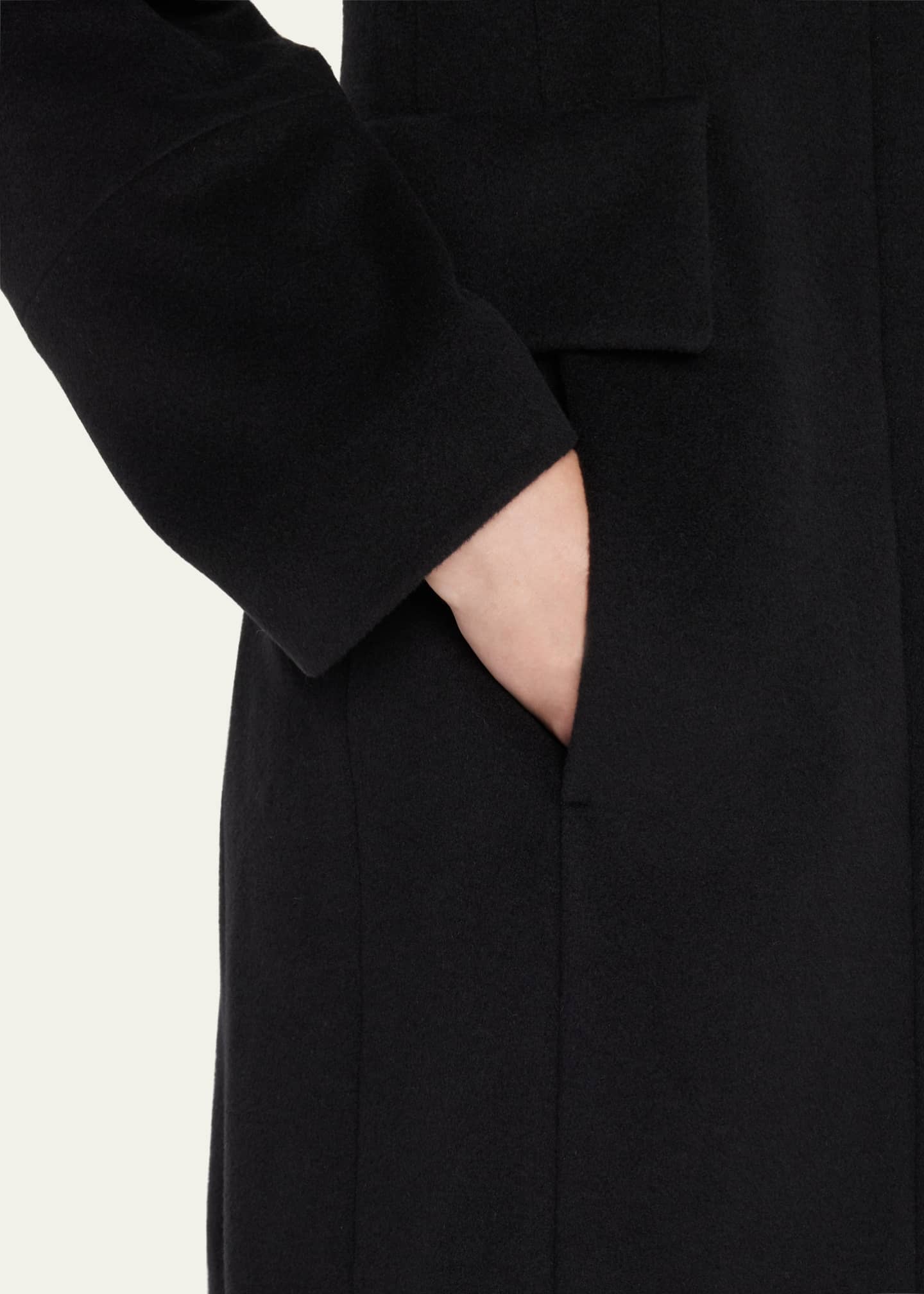 Akris punto Duffle Knee-Length Wool Coat Image 5 of 5