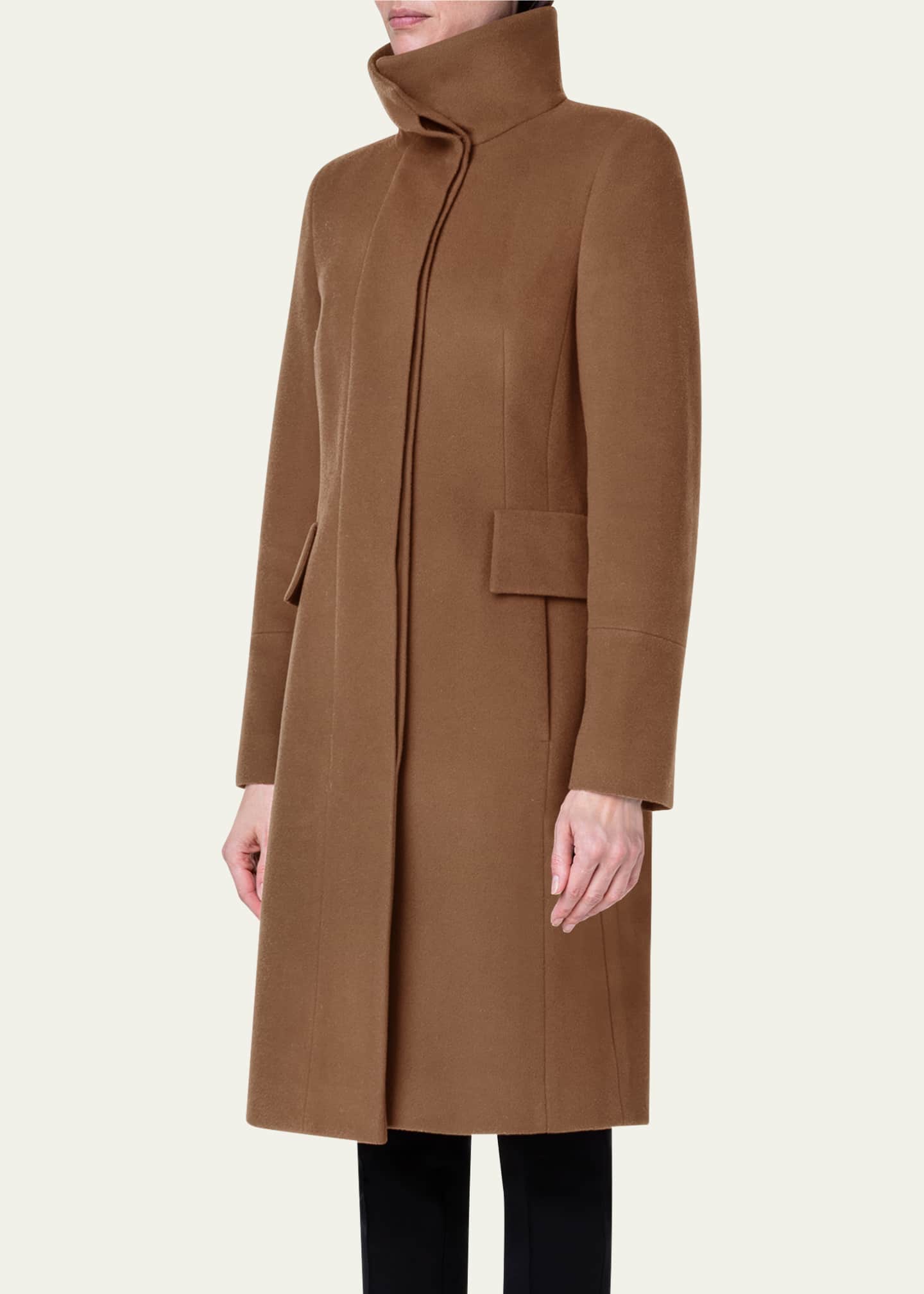 Akris punto Duffle KneeLength Wool Coat Bergdorf Goodman