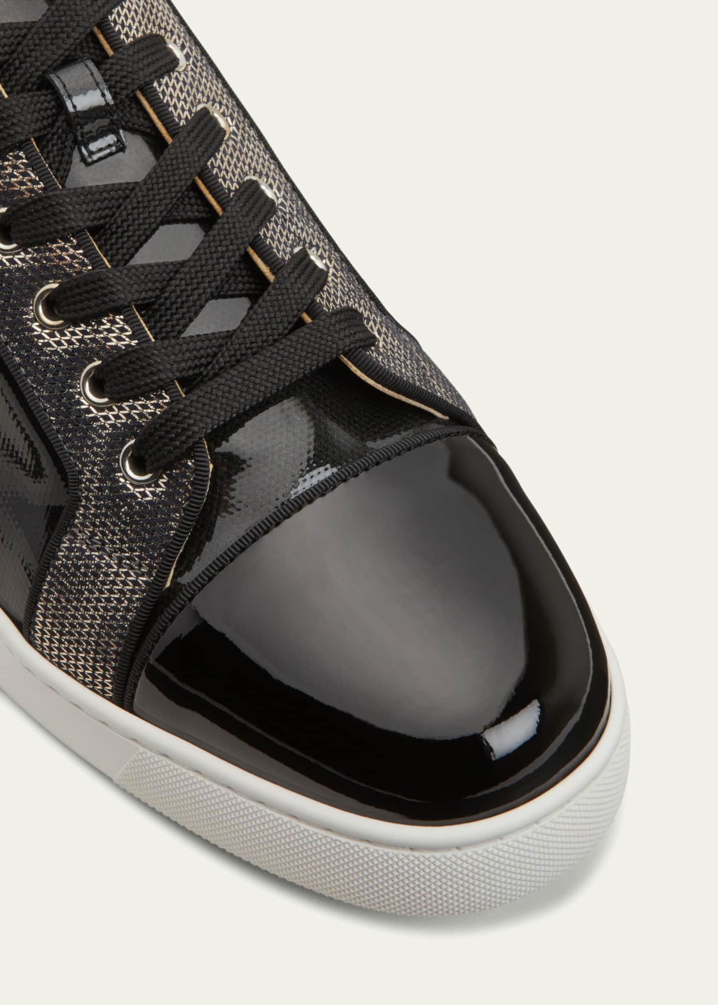 CHRISTIAN LOUBOUTIN Louis Leather High-Top Sneakers for Men