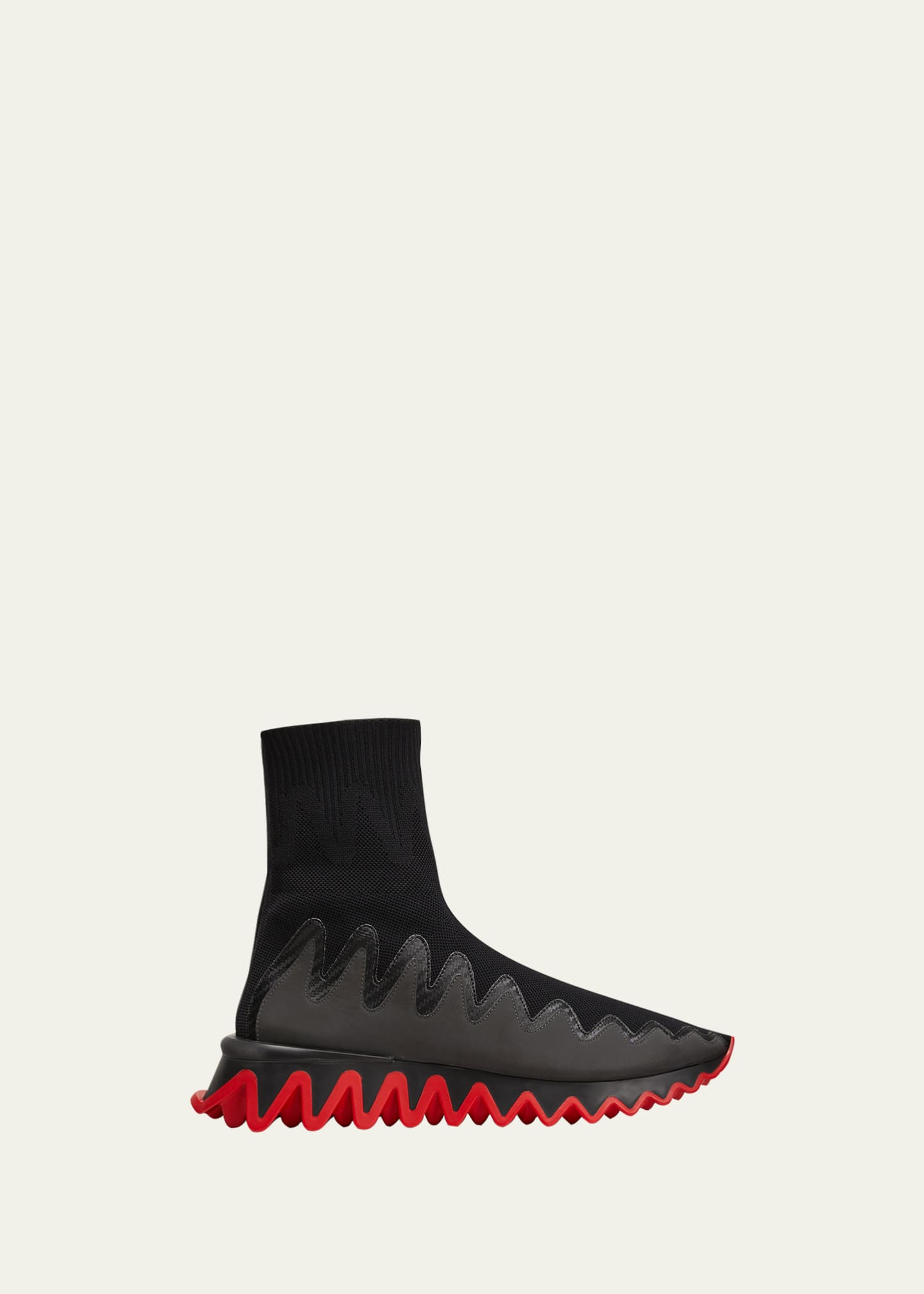 Christian Louboutin Men's Sharky Sock Pull-On Sneakers - Bergdorf Goodman