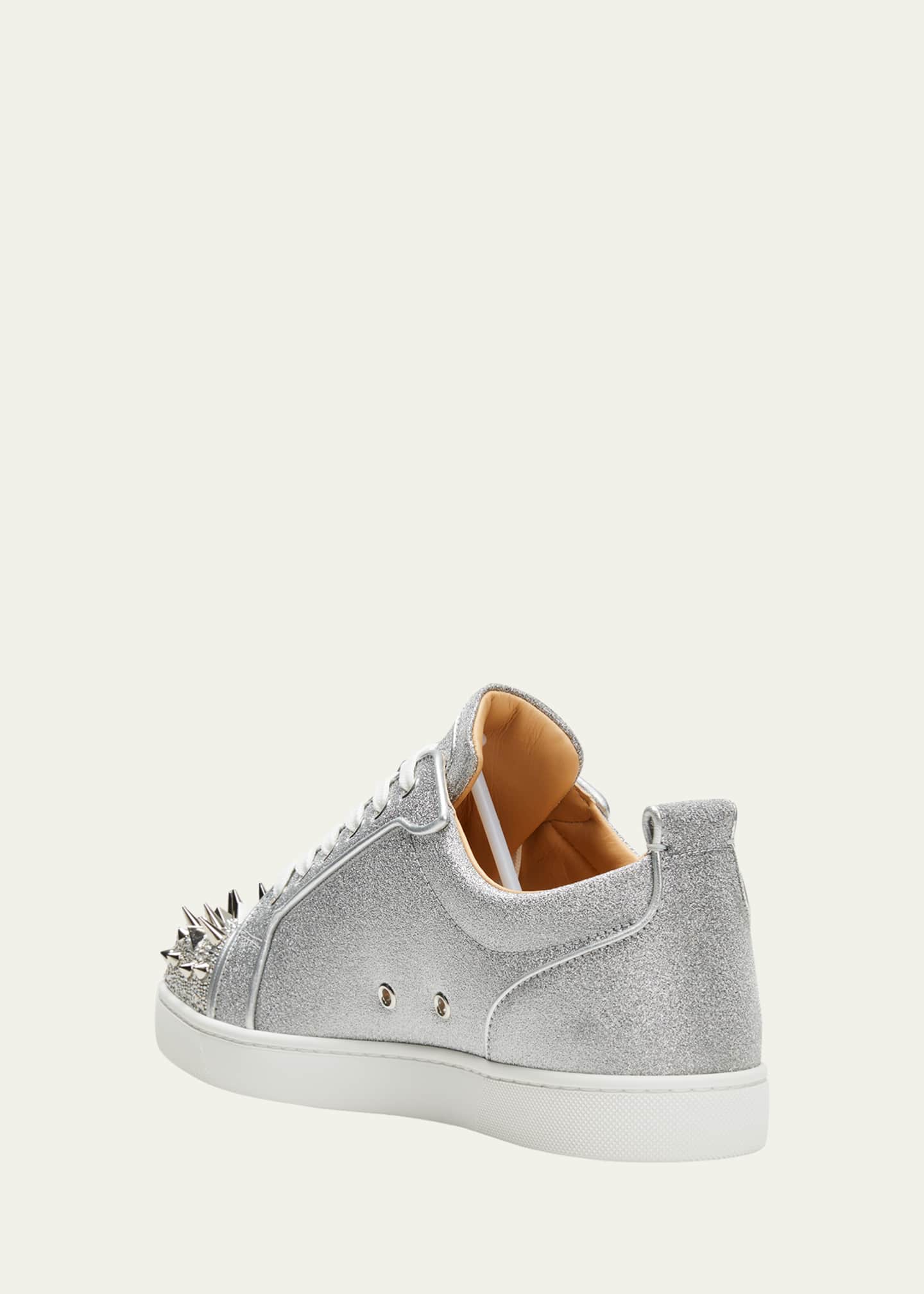 Christian Louboutin Men s Louis Junior Spiked Glitter Sneakers
