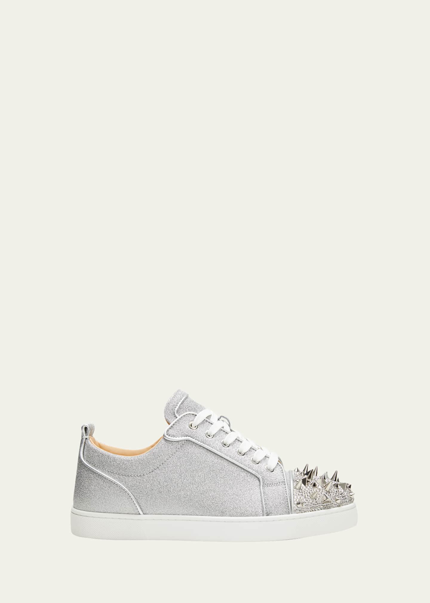 Christian Louboutin Men s Louis Junior Spiked Glitter Sneakers