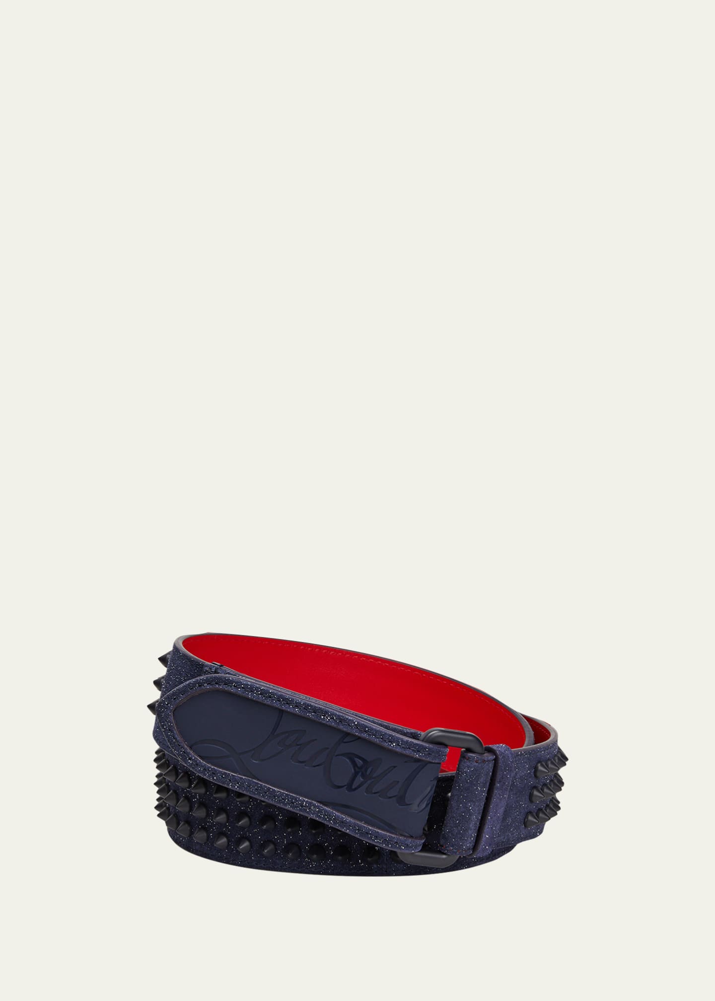 loubi spiked leather belt