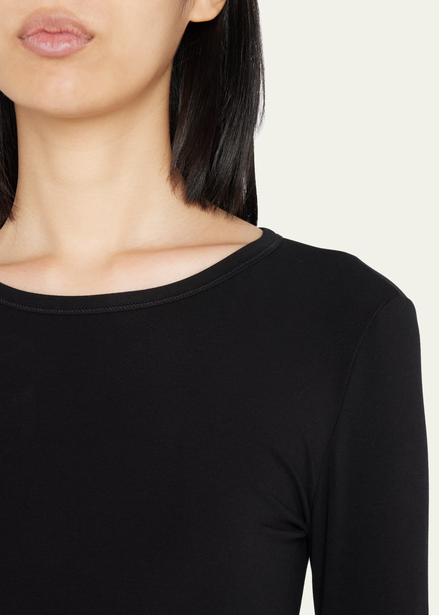 Dolce&Gabbana Branded Elastic Long-Sleeve Crop Top