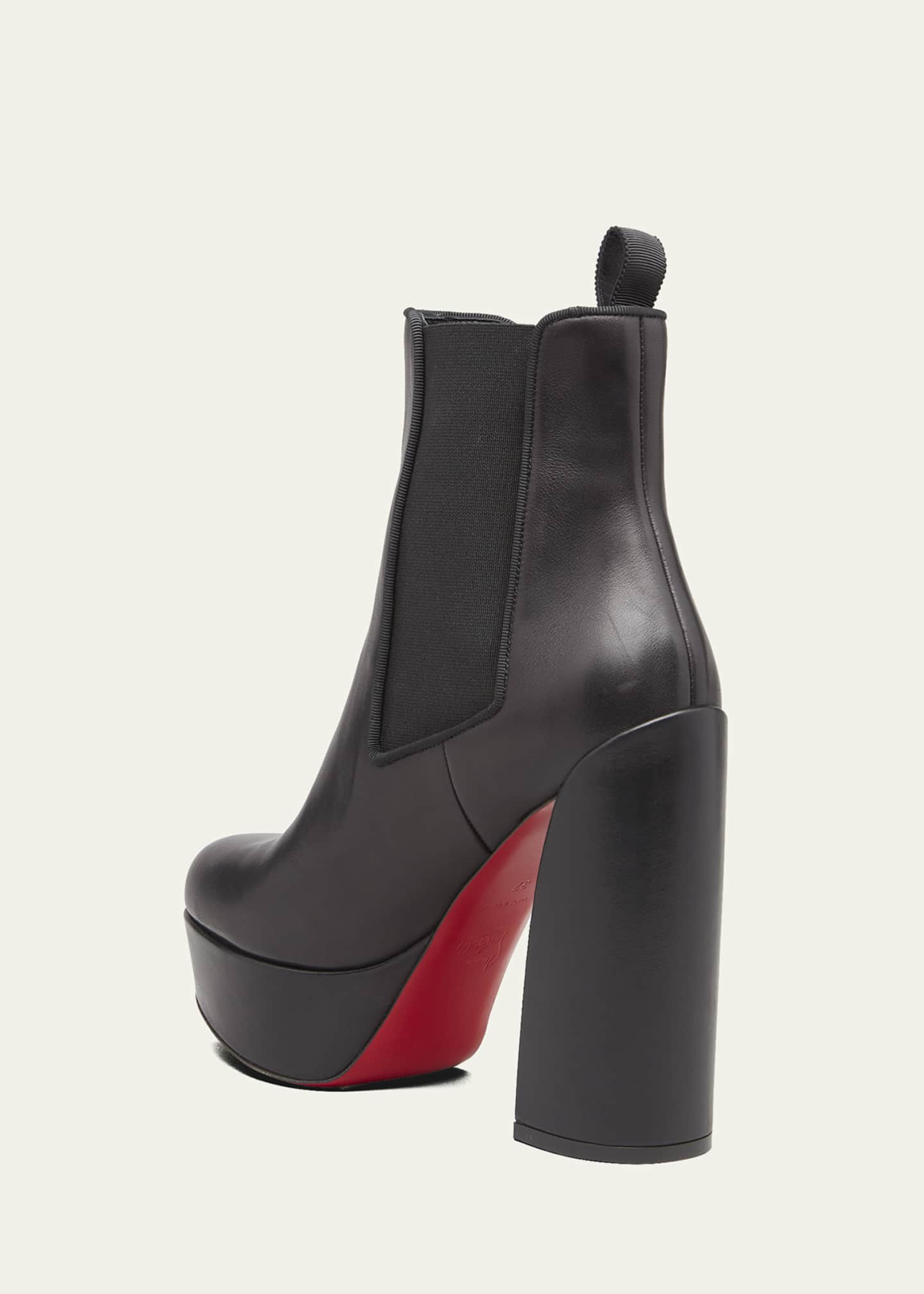 Red platform booties discount