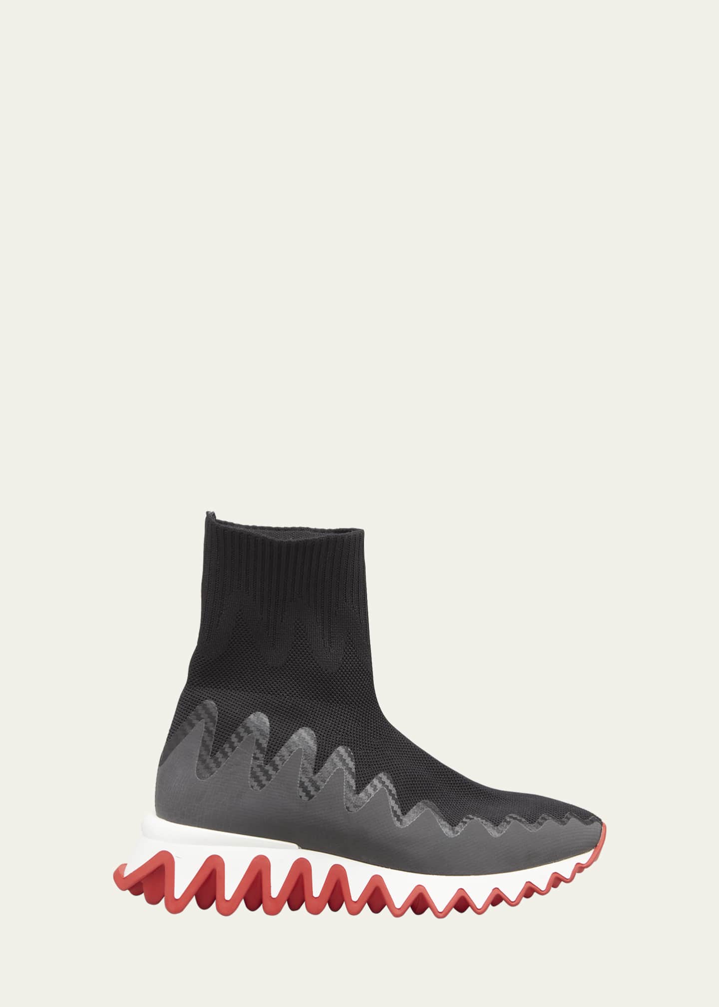 Christian Louboutin Sharky Pull-On Sock Sneakers - Bergdorf Goodman