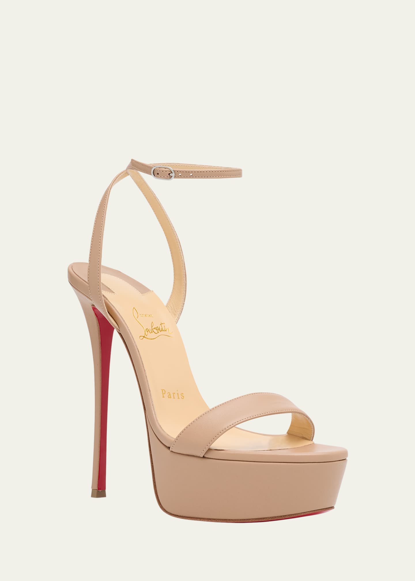 Christian Louboutin Loubi Queen Red Sole Platform Sandals Image 3 of 6