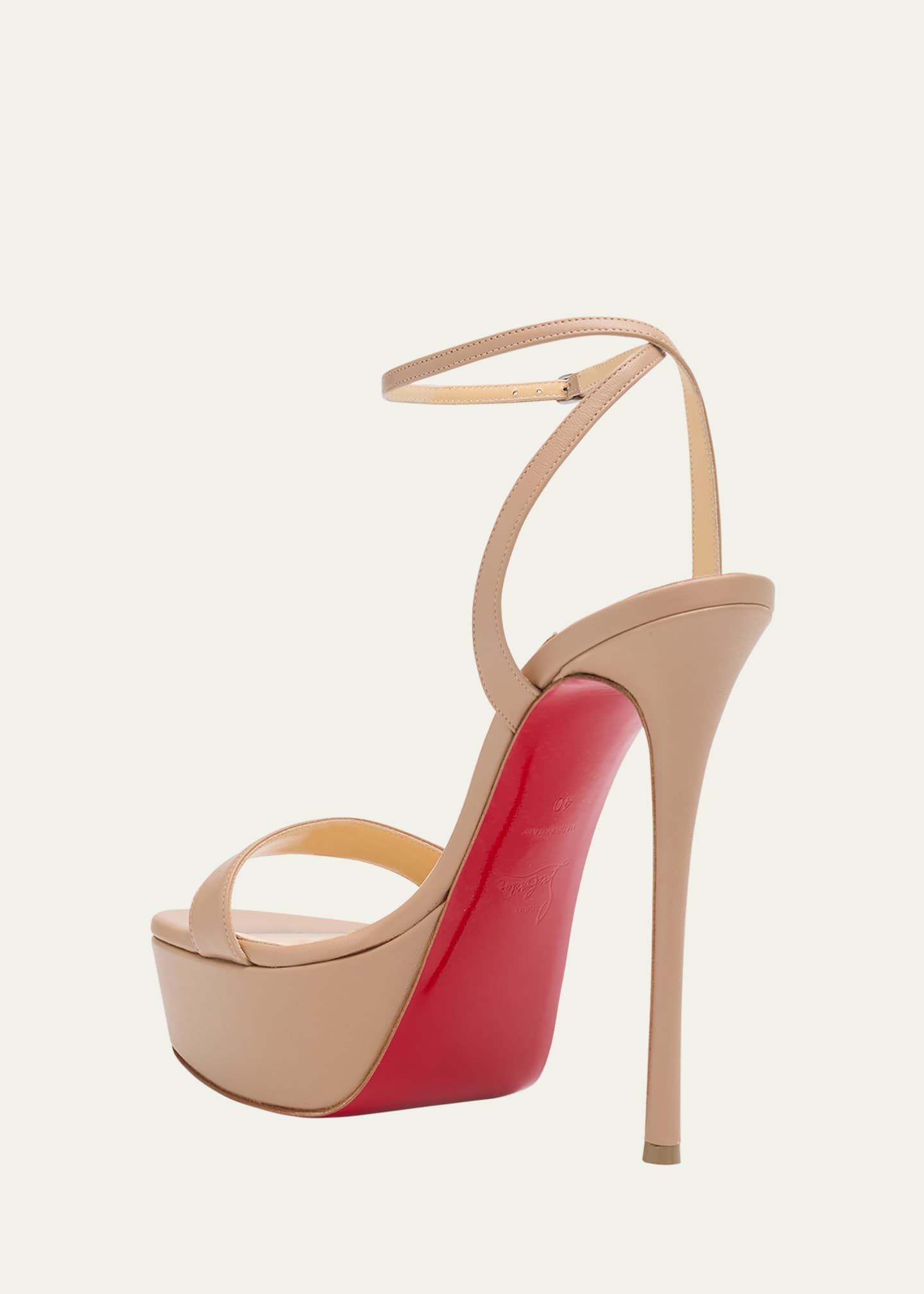 Christian Louboutin Loubi Queen Red Sole Platform Sandals Image 4 of 6