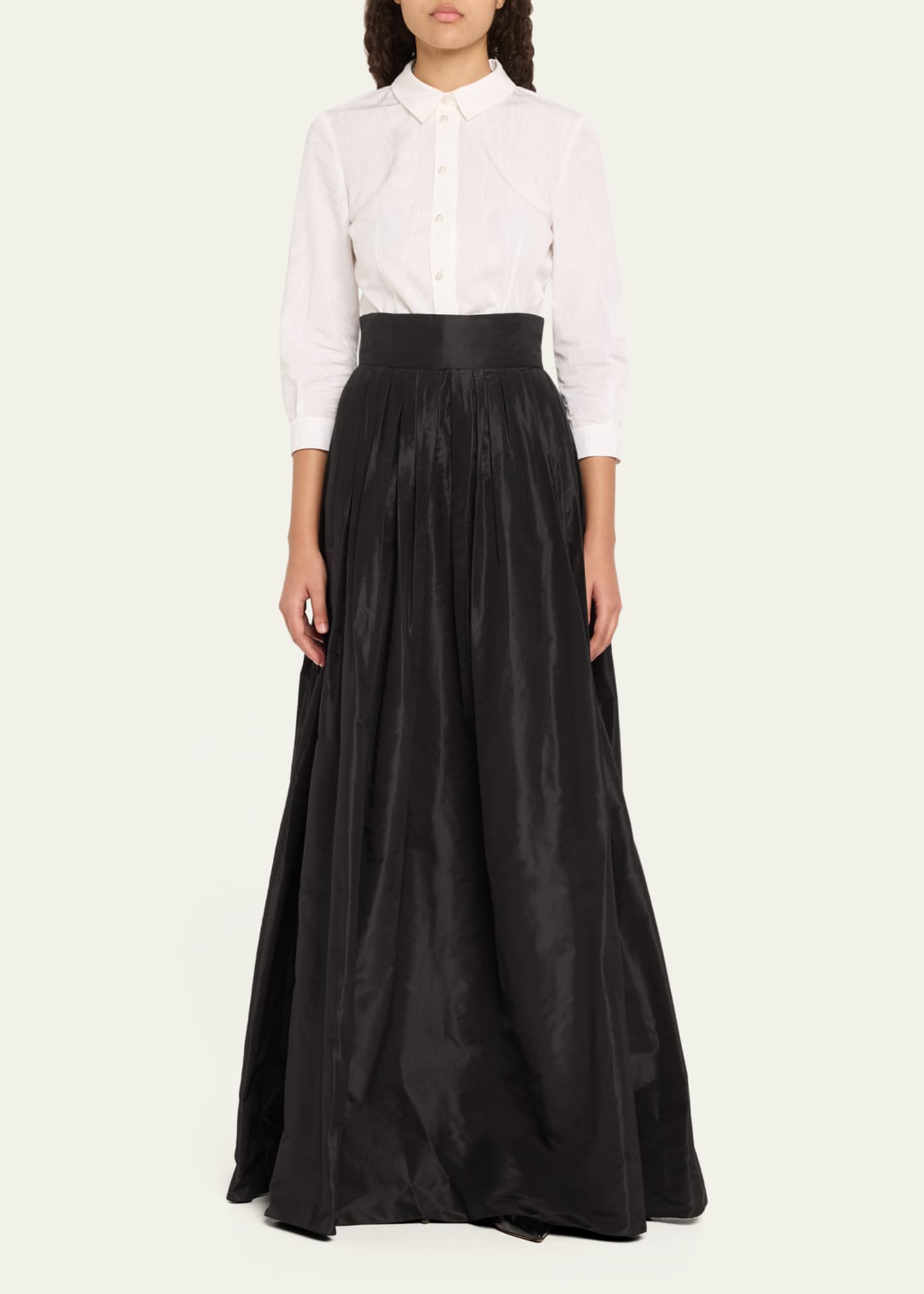Carolina Herrera Pleated Silk Ball Skirt Image 2 of 5