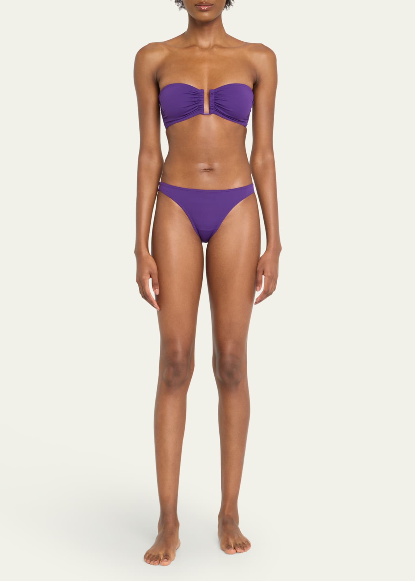 Eres Fripon Solid Low-Rise Hipster Bikini Bottoms Image 2 of 5