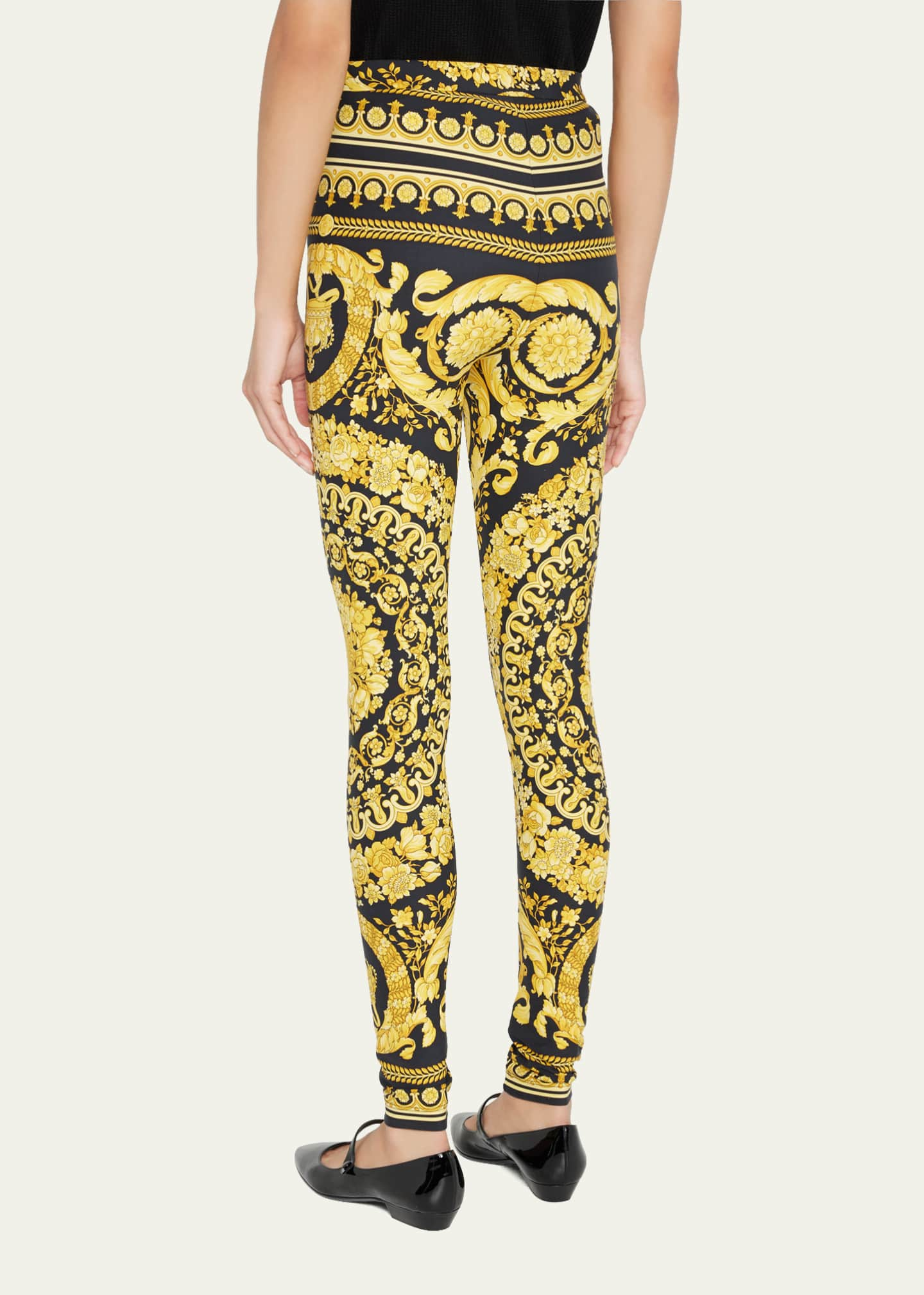 DuoKnit Leggings in Gold Baroque –