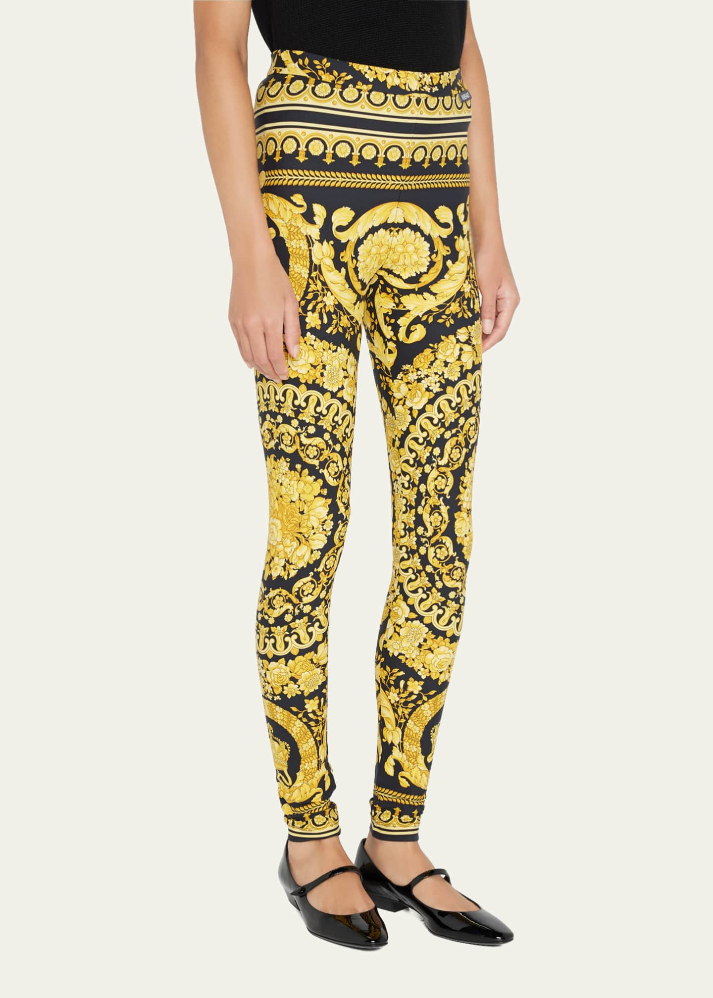 Versace Jeans Couture Black Doodle Leggings - ShopStyle