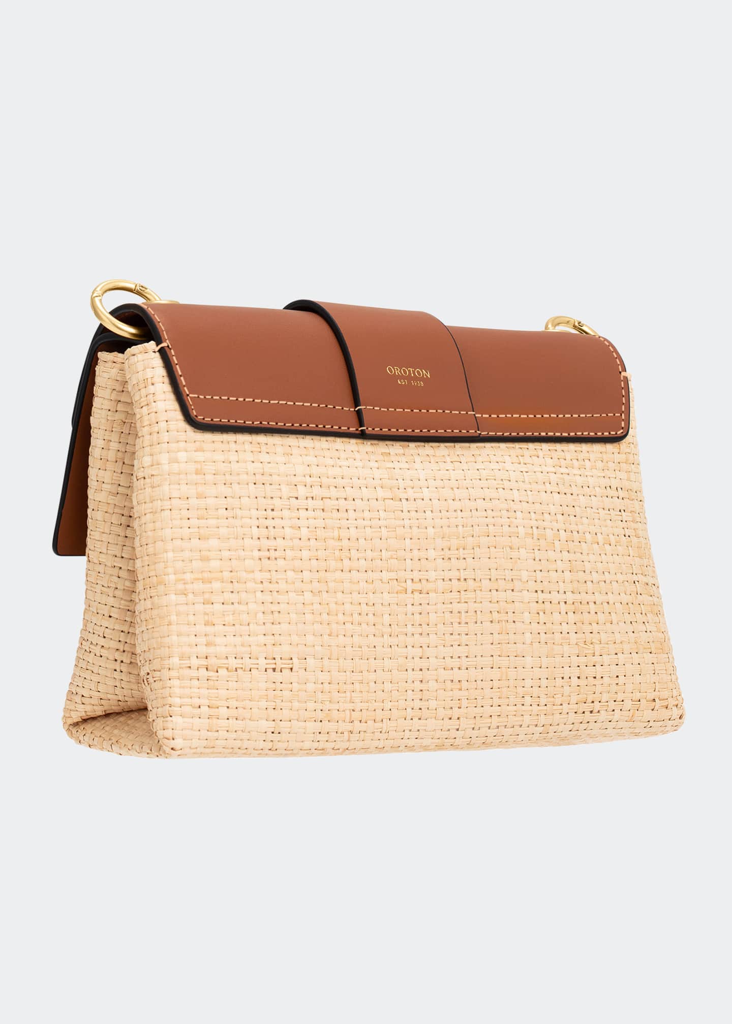 OROTON Frida Mini Buckle Raffia Shoulder Bag Bergdorf Goodman