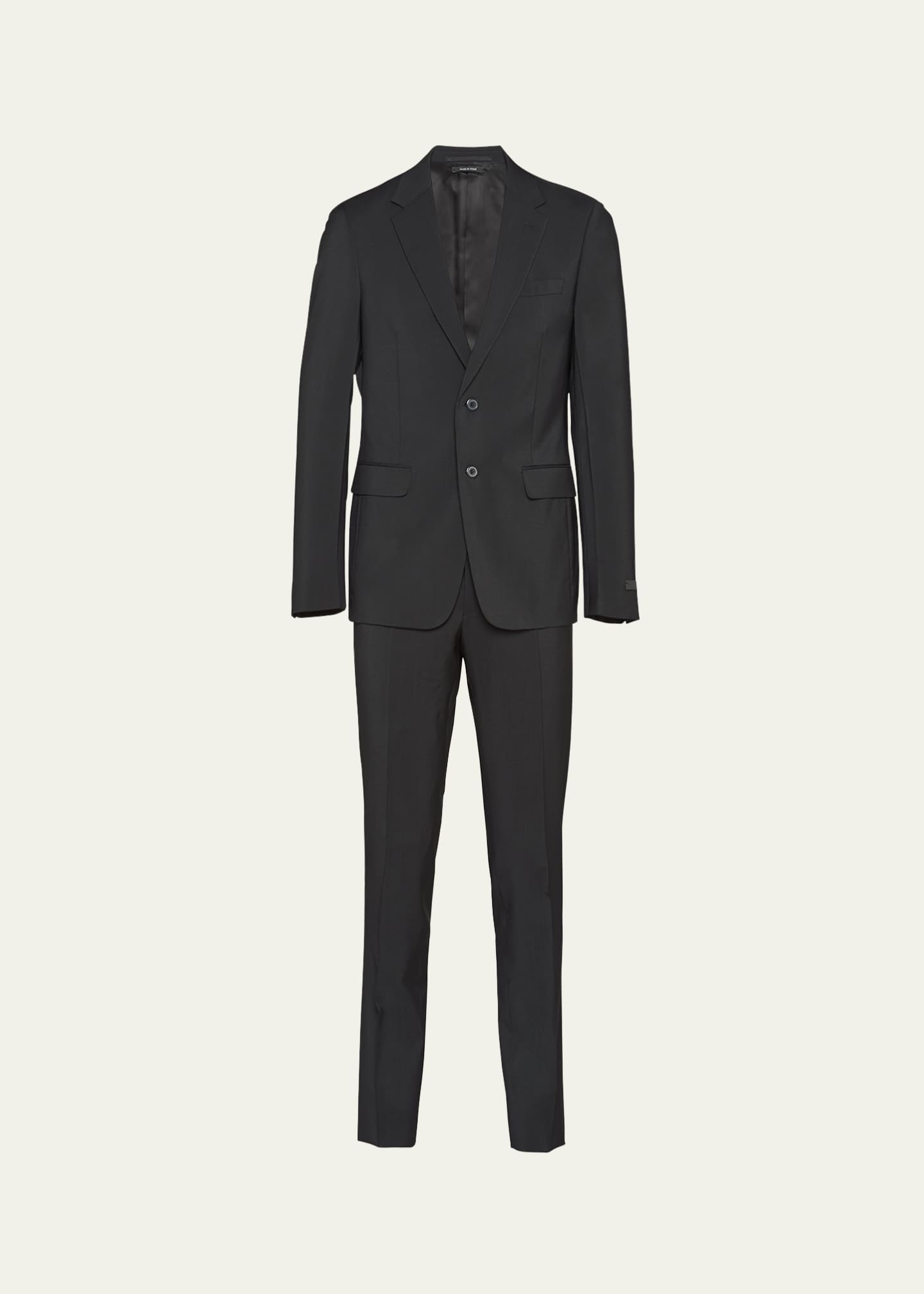 Prada Men's Wool-Mohair Solid Suit Image 1 of 4
