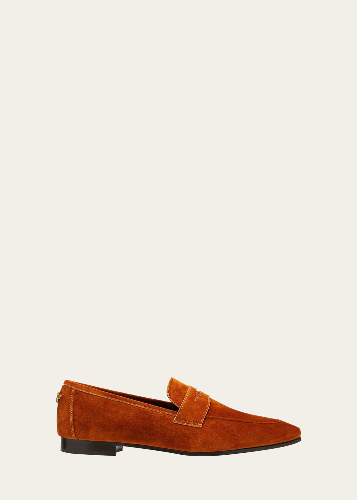Bougeotte Flaneur Suede Penny Loafers - Bergdorf Goodman