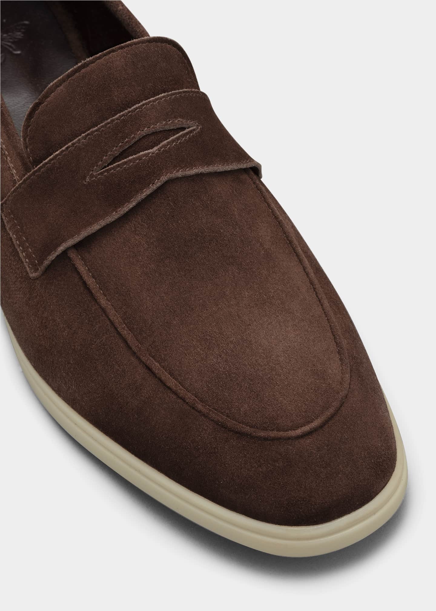 Bougeotte Suede Sporty Penny Loafers Bergdorf Goodman
