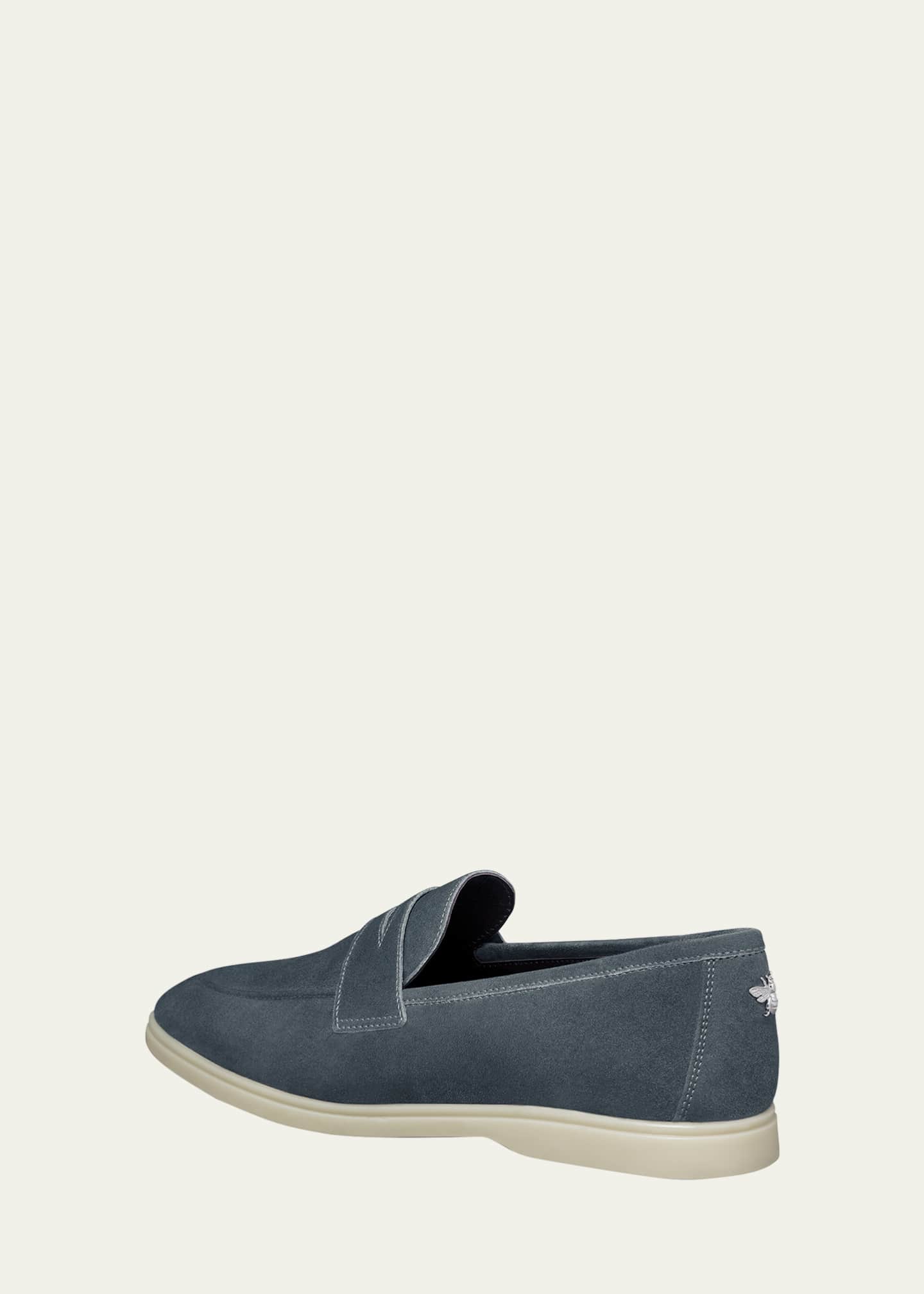 Bougeotte Suede Sporty Penny Loafers Bergdorf Goodman