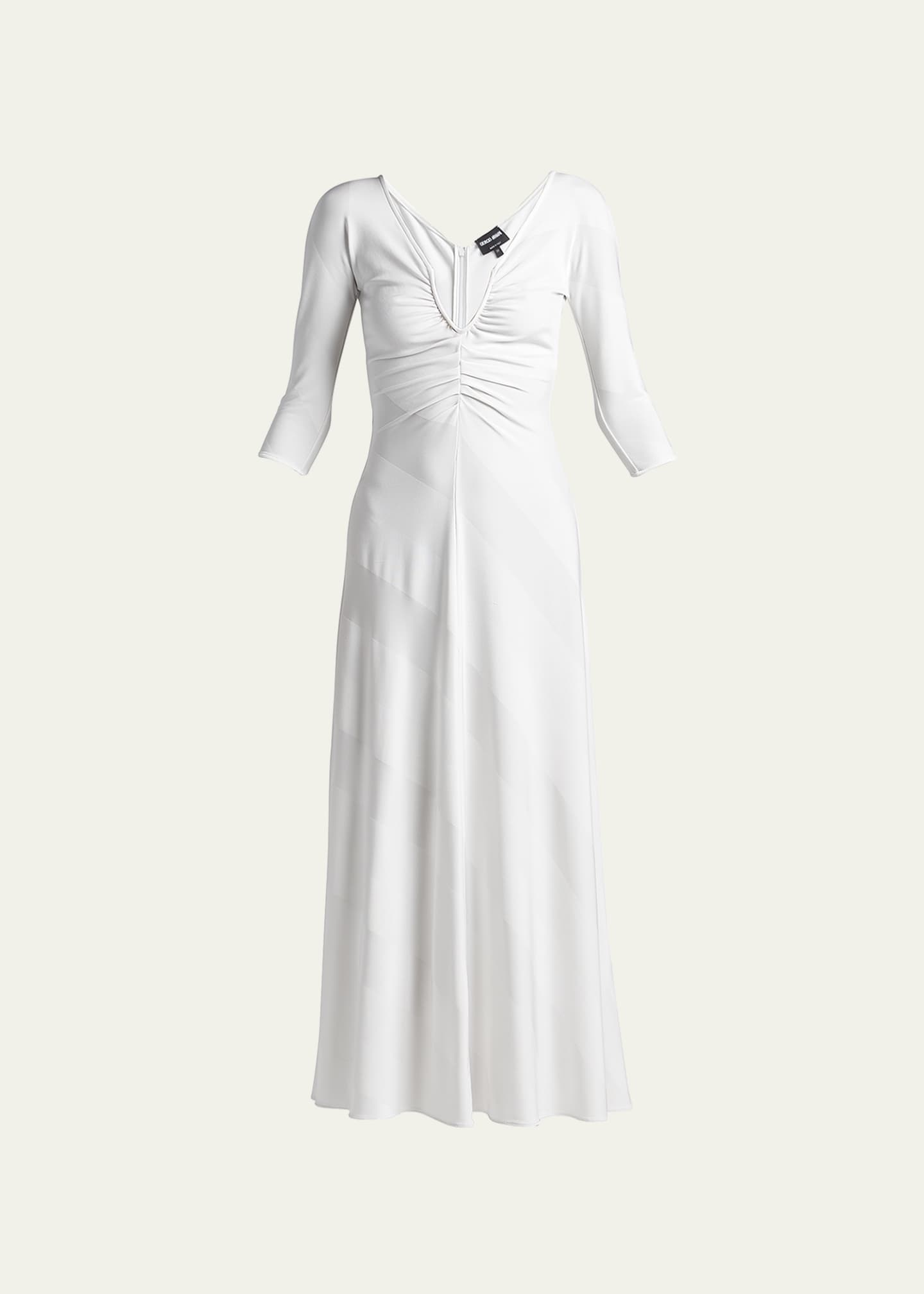 giorgio armani silk cady long dress Giorgio Armani