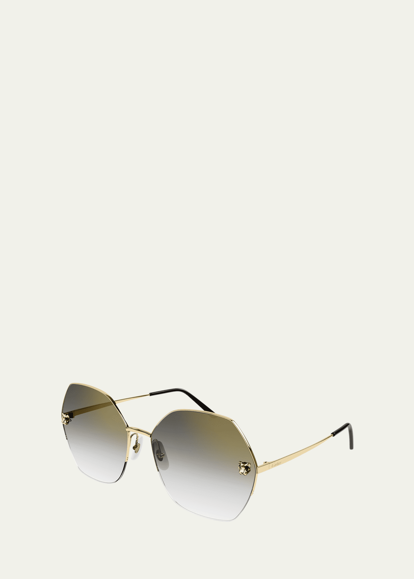 Cartier Panther Round Metal Sunglasses Image 2 of 2