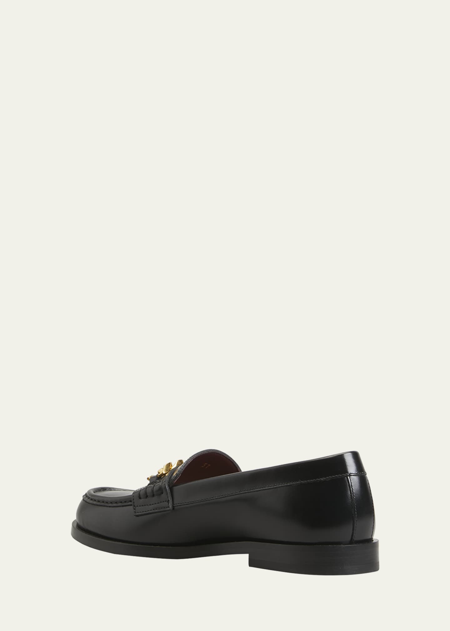Valentino Garavani VLogo Chain Leather Loafers - Bergdorf Goodman