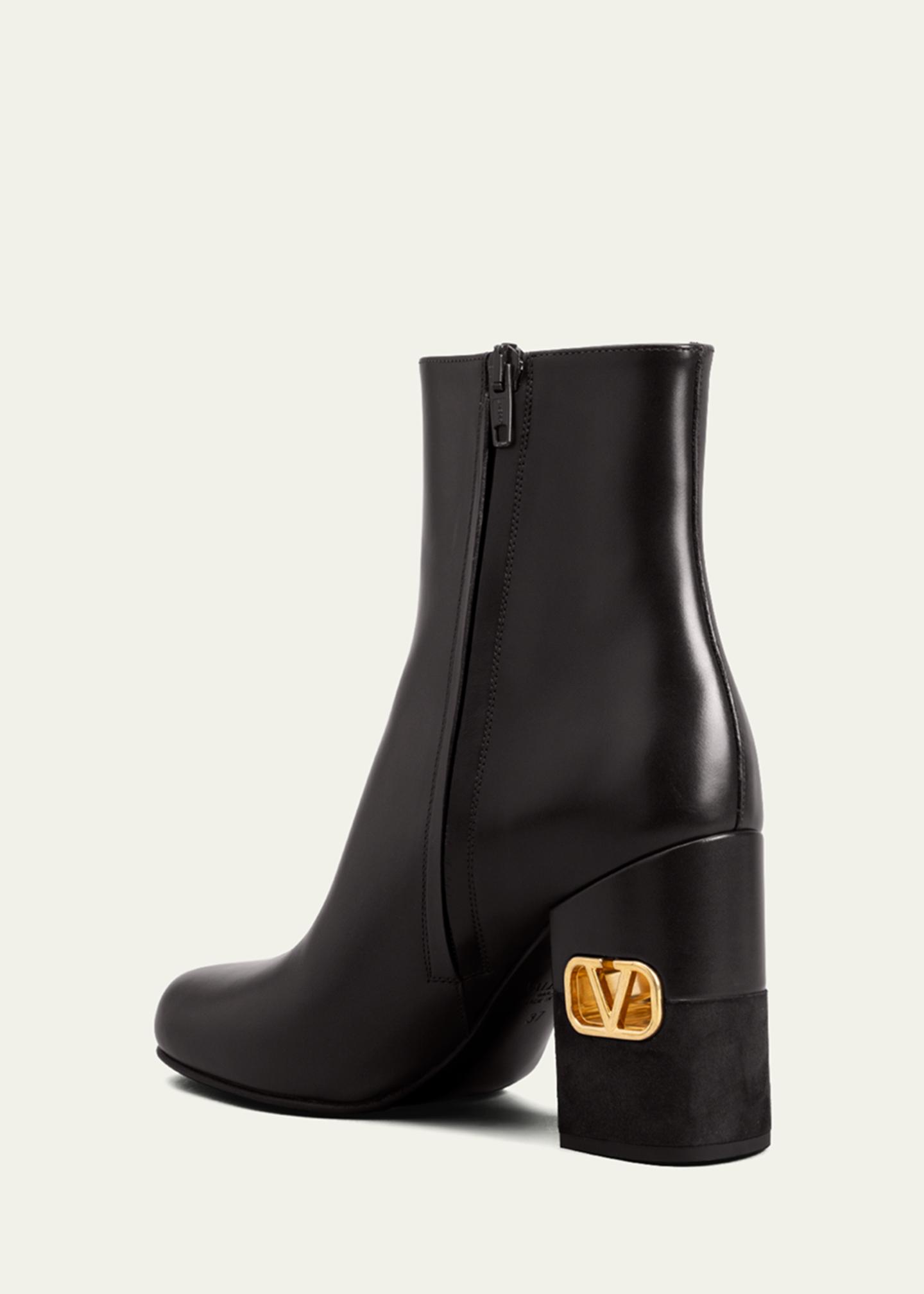 Bottes Valentino Garavani VLOGO - Genou, Cuir Rouge, Taille 37, Neuves Dans Boîte (valeur 1600$)