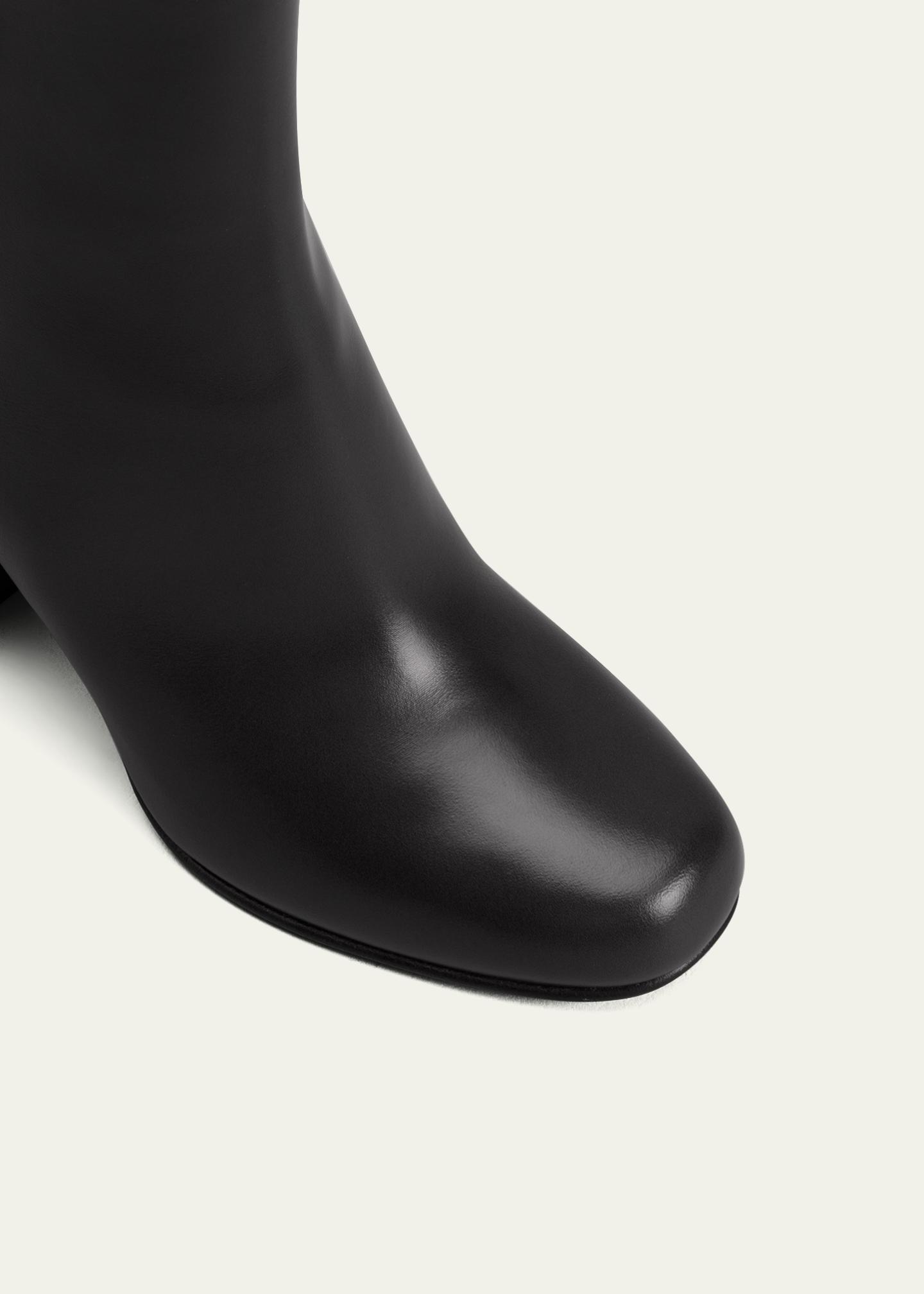 Bottes Valentino Garavani VLOGO Genou - Rouges En Cuir, Neuves En Boîte Taille 37