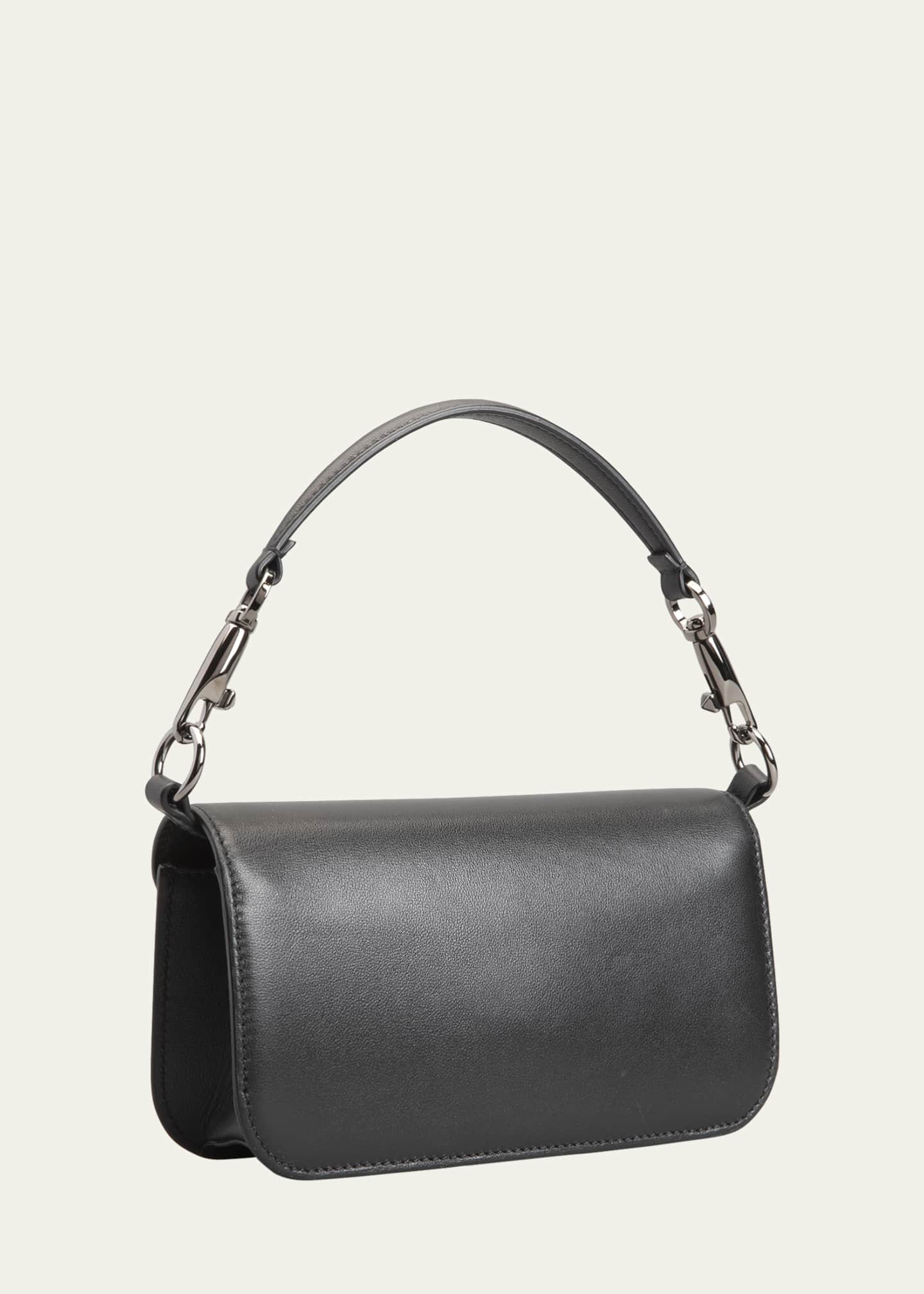 Loco Small Leather Shoulder Bag in Black - Valentino Garavani