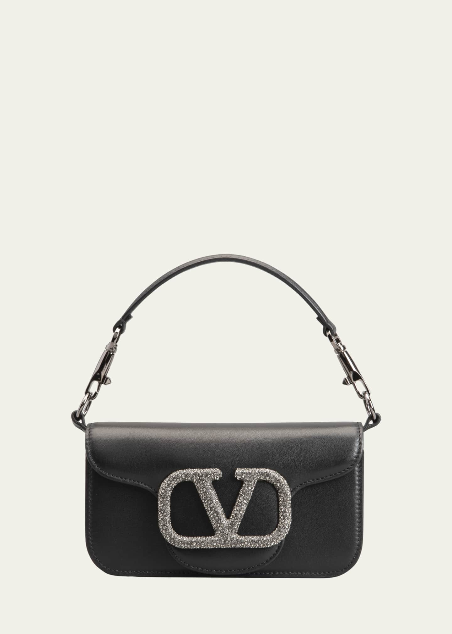 Valentino Garavani Women's Locò Small Shoulder Bag with Jewel Logo - Black