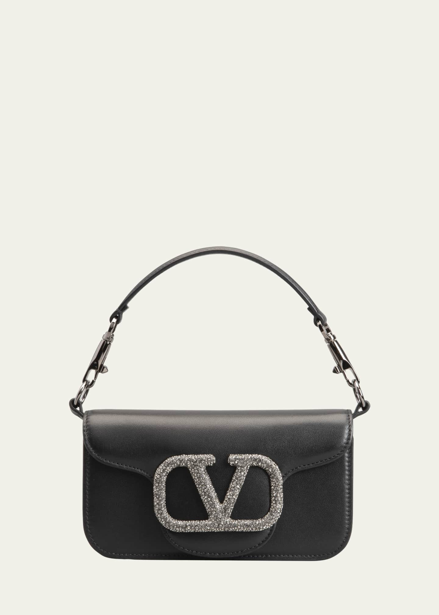 Loco Small Leather Shoulder Bag in White - Valentino Garavani