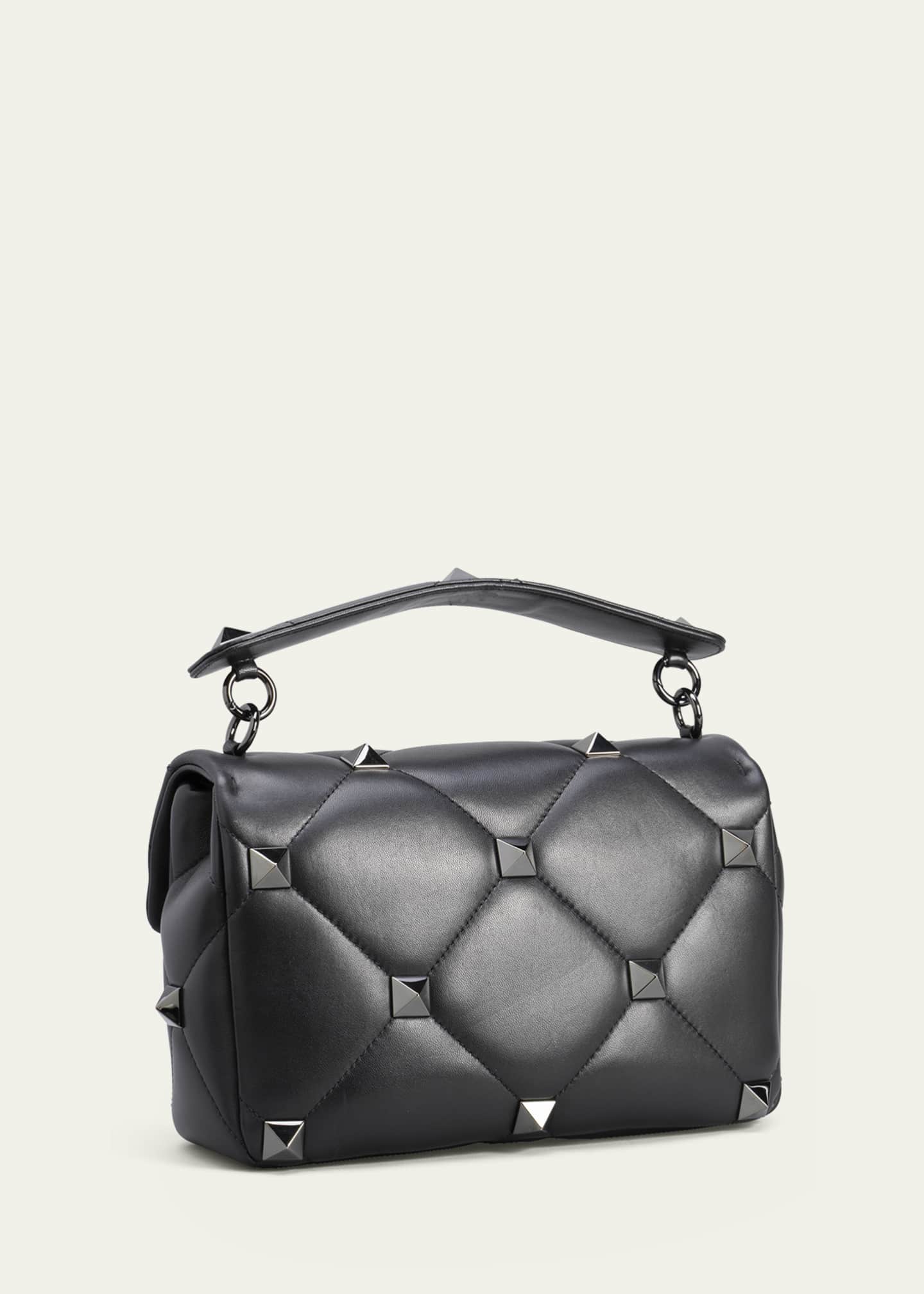 Valentino Garavani Roman Stud Large Quilted Leather Shoulder Bag