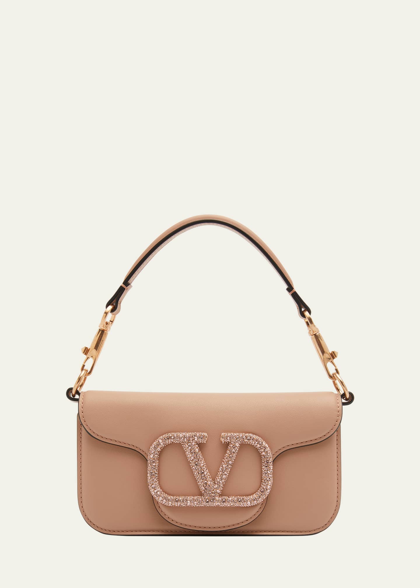 Valentino Garavani Women's Locò Small Shoulder Bag with Jewel Logo - Poudre
