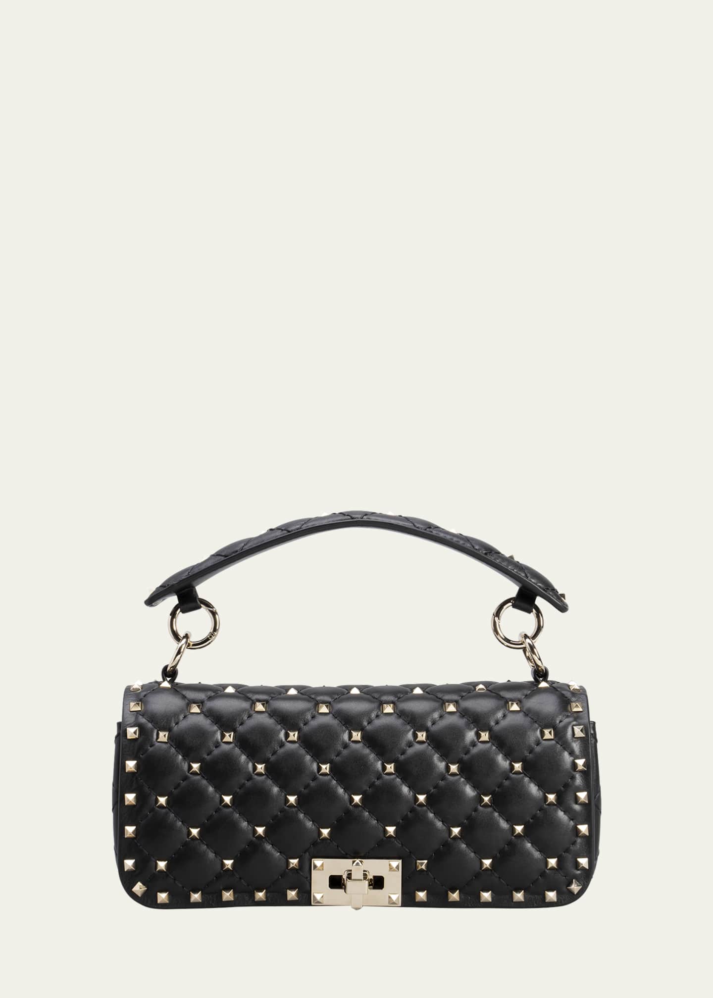 Valentino Garavani Rockstud Quilted Calfskin Convertible Shoulder