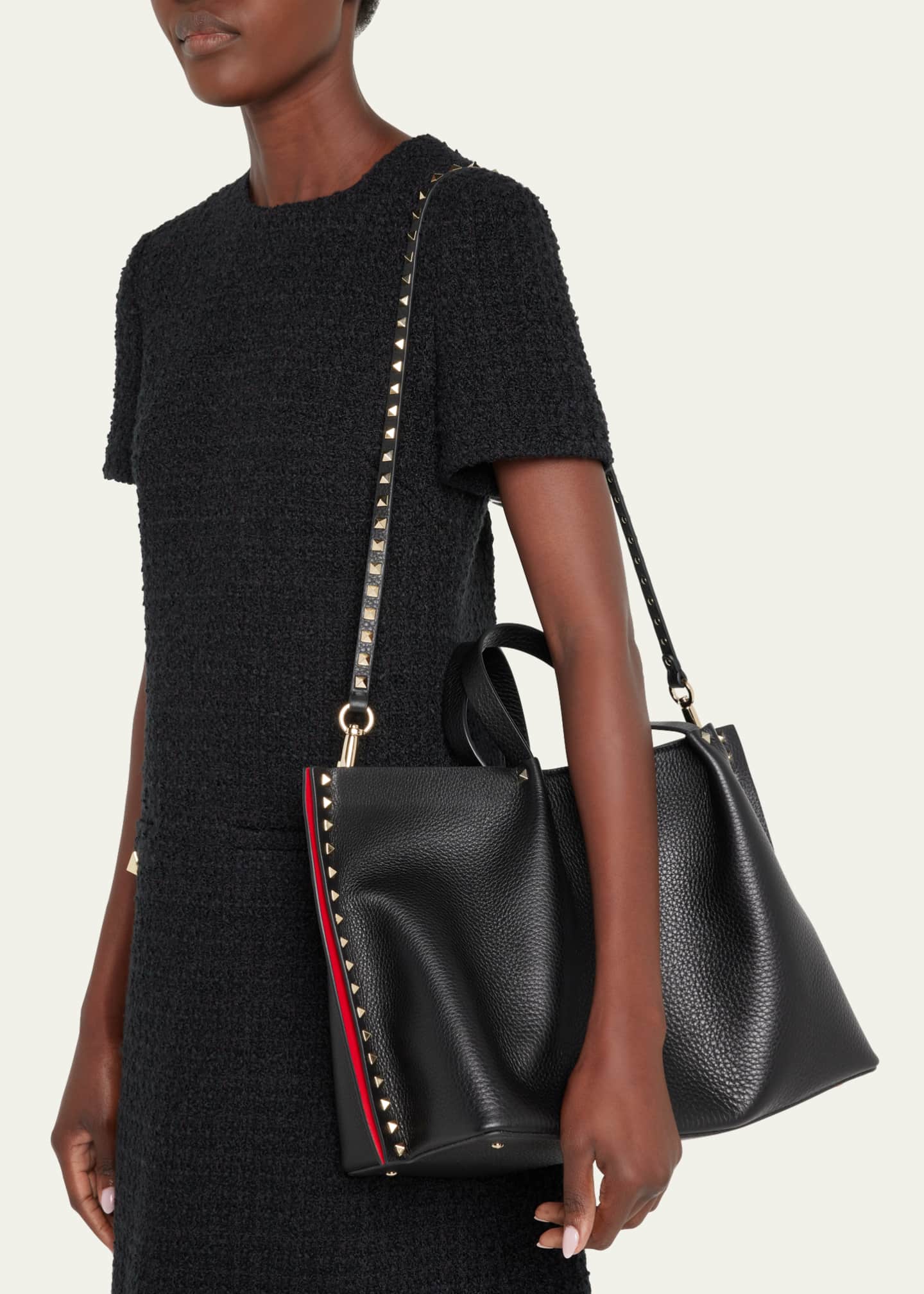 Valentino Garavani Rockstud Medium Calfskin Tote Bag Bergdorf Goodman