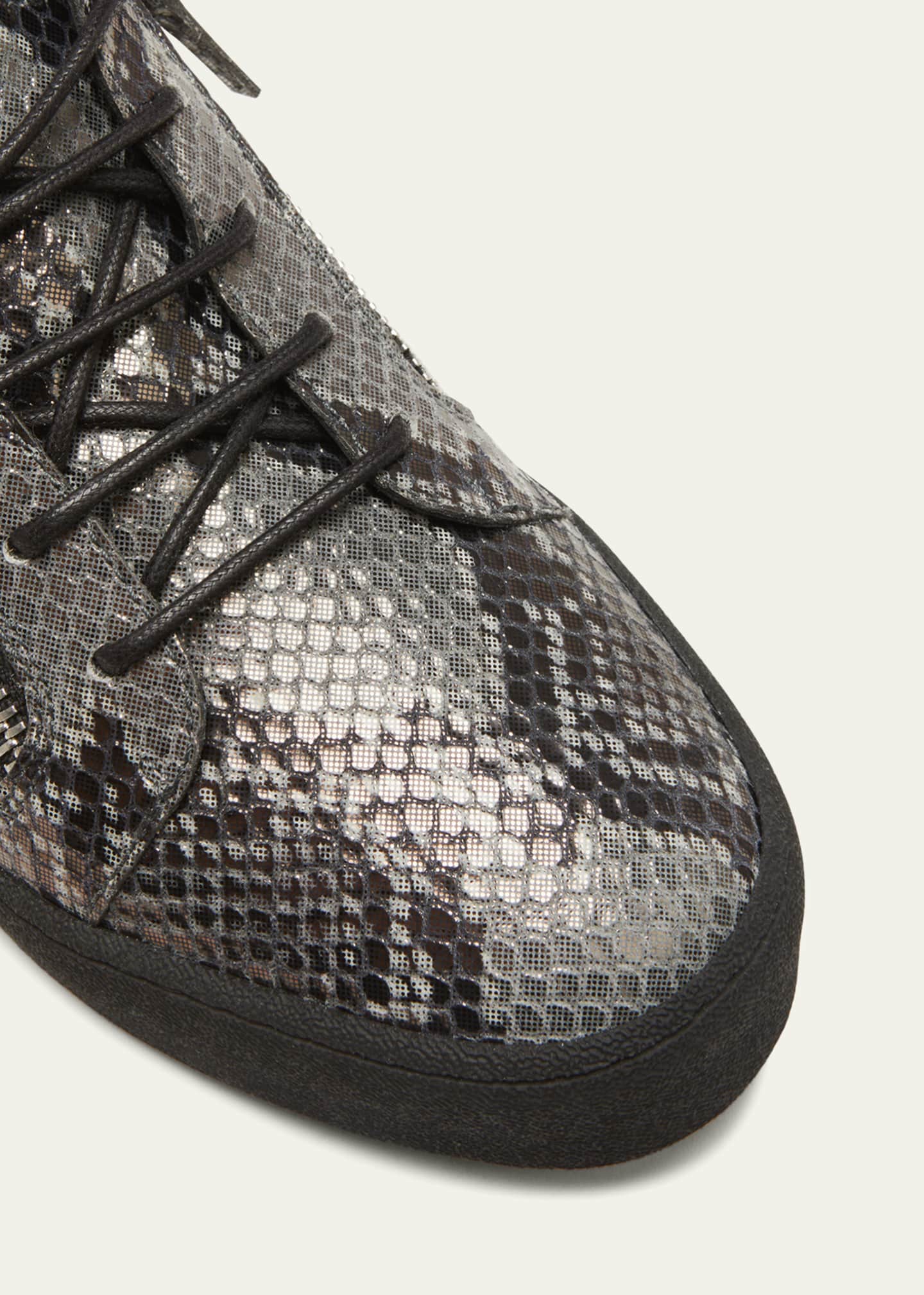 at opfinde værdig mor Giuseppe Zanotti Men's Momoa Nero Snake Print Leather Low-Top Sneakers -  Bergdorf Goodman