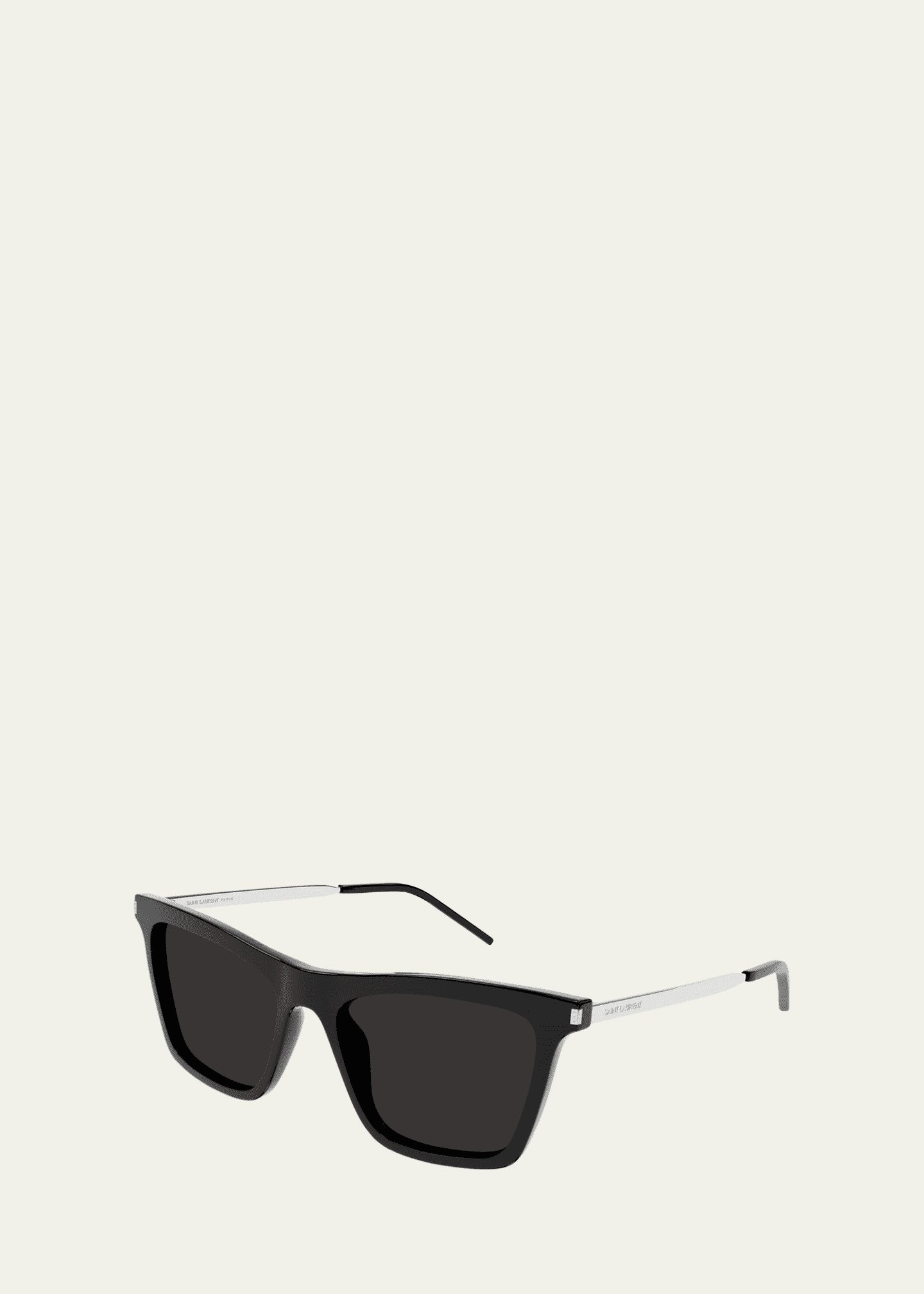 Saint Laurent Rectangle Semi-Transparent Acetate Sunglasses - Bergdorf Goodman