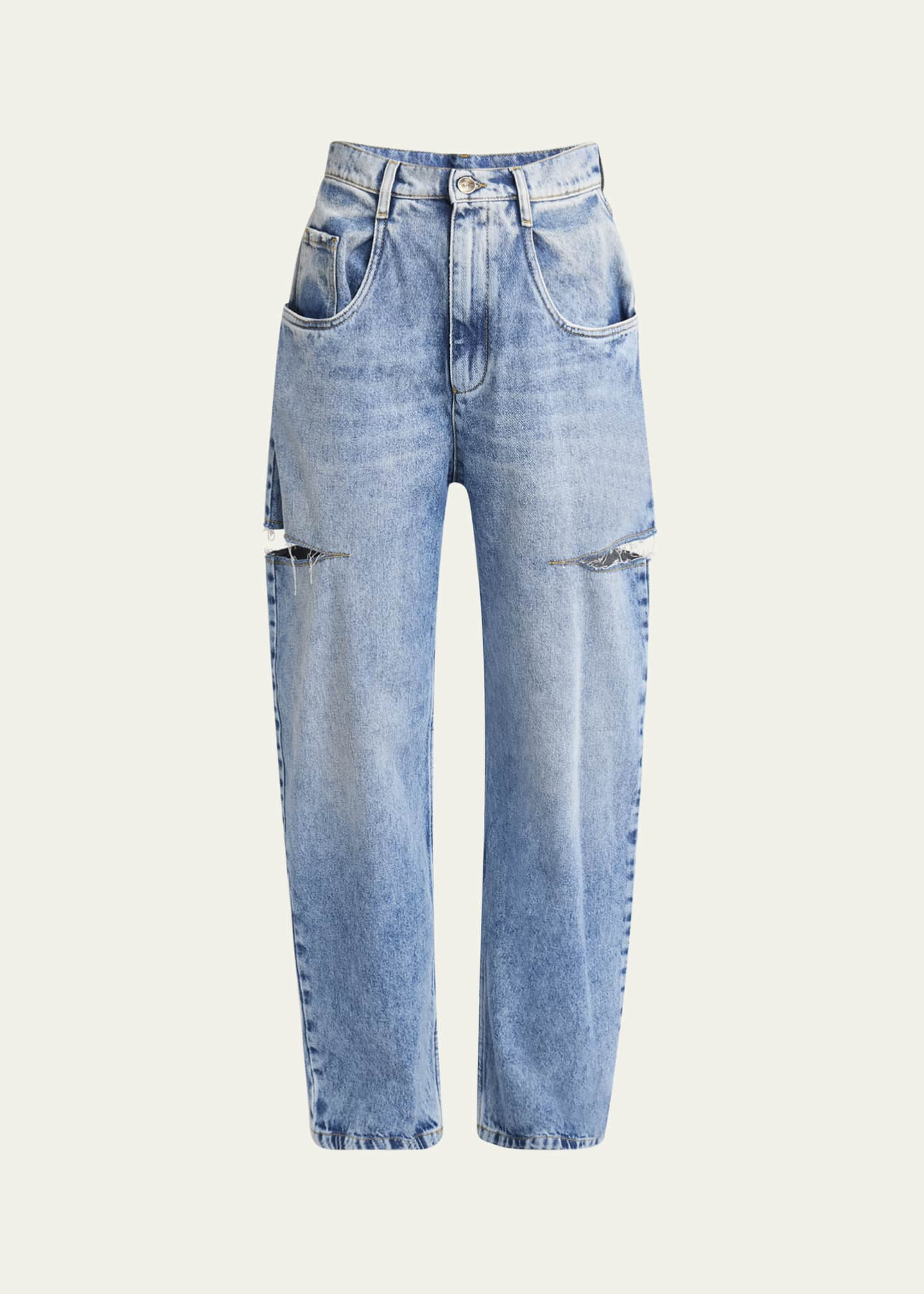 Bij zonsopgang Tijdens ~ de ober Maison Margiela Slash-Sides Wide-Leg Denim Pants - Bergdorf Goodman