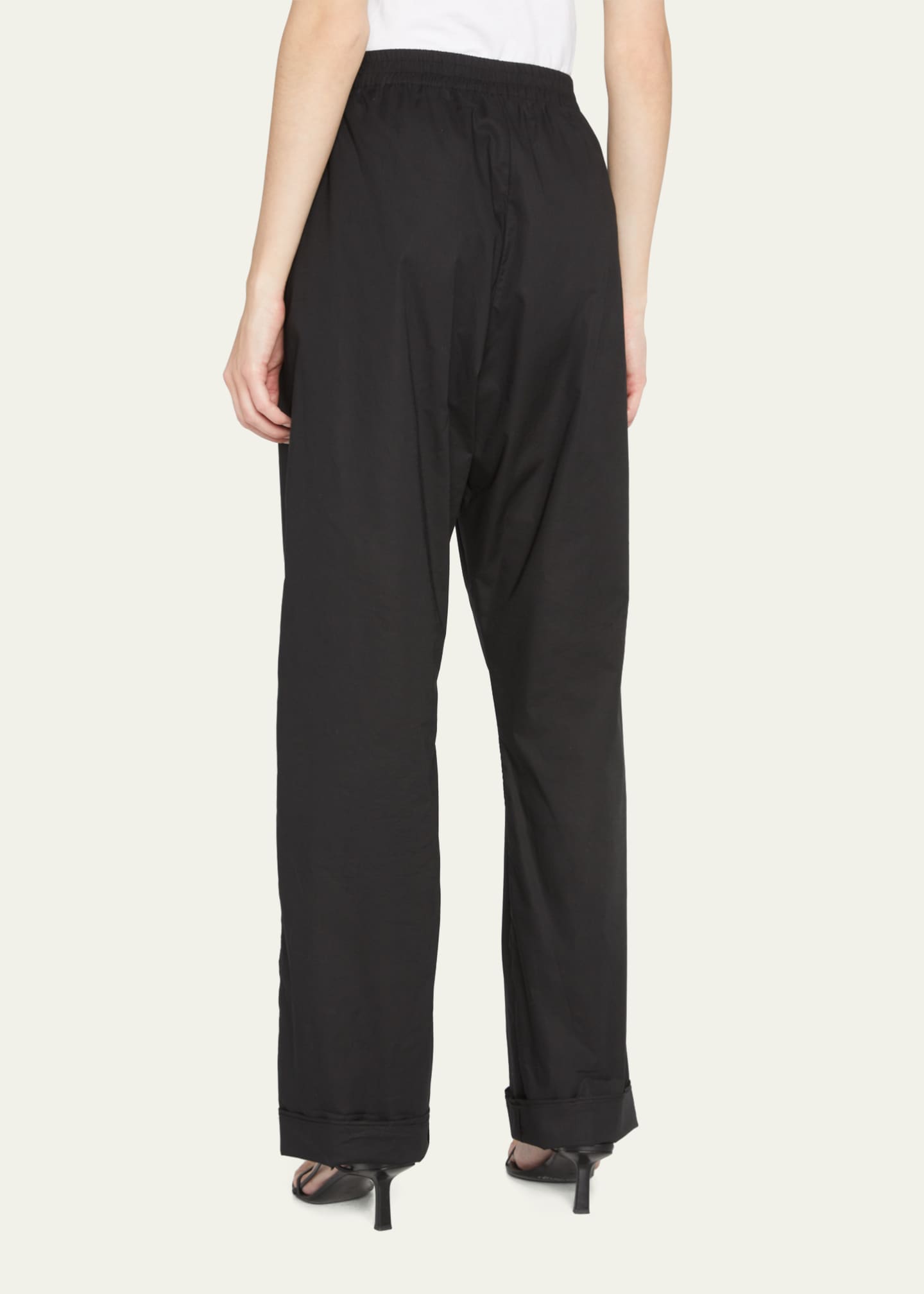 THE ROW Mercedes Straight-Leg Cotton Voile Pull-On Pants - Bergdorf Goodman