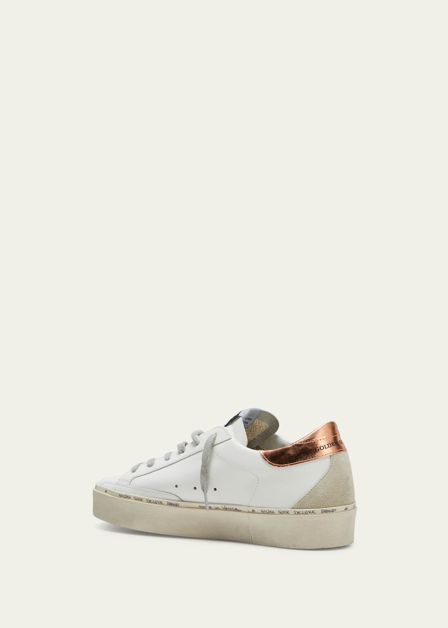 Hi Star Mixed Leather Court Sneakers