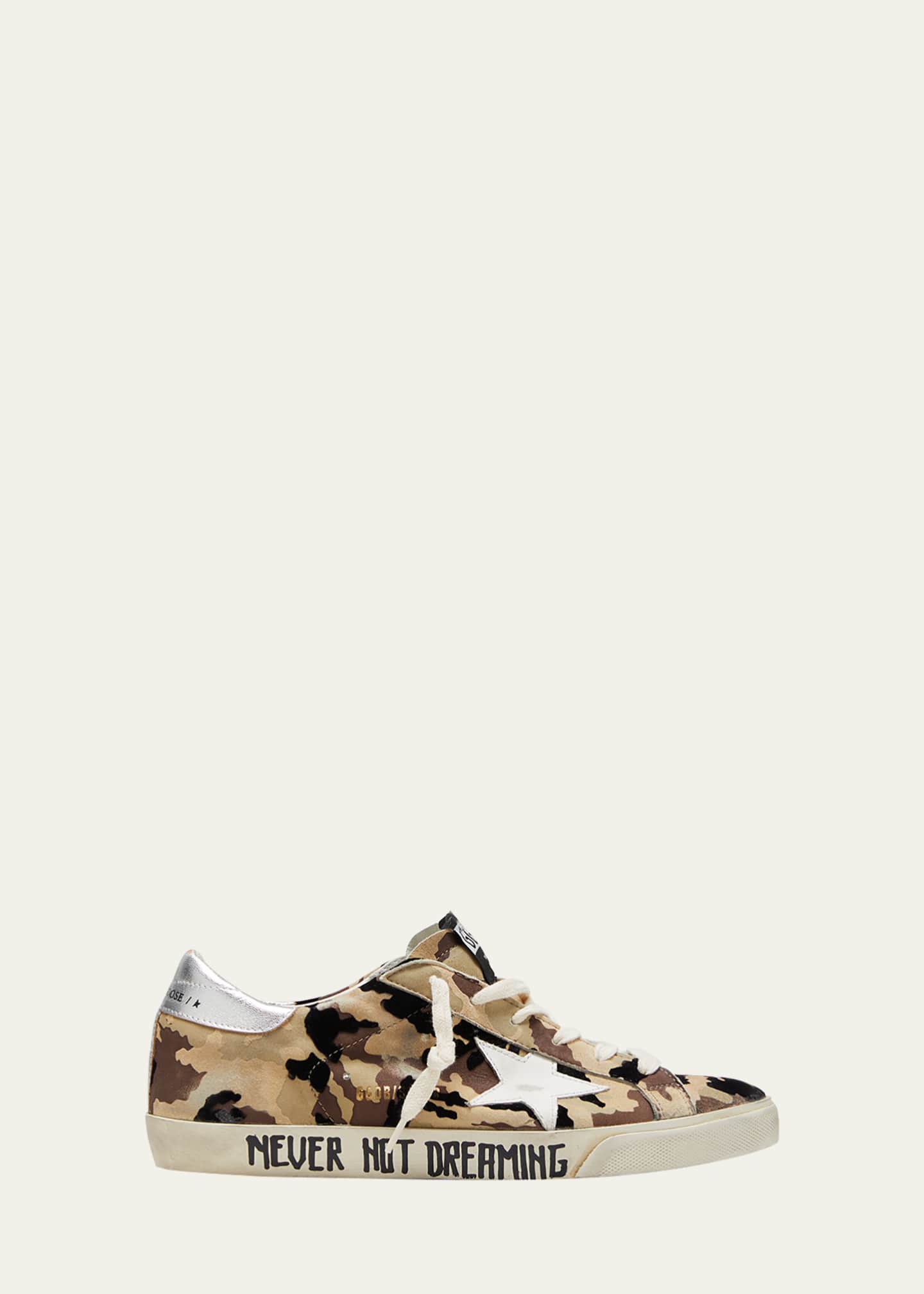 Golden Goose Superstar Camo Script Low-Top Sneakers Image 1 of 5