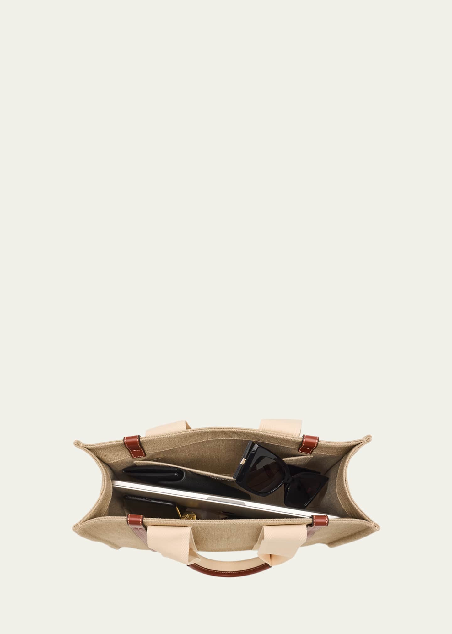 Chloe Woody Medium Tote Bag in Linen - Bergdorf Goodman