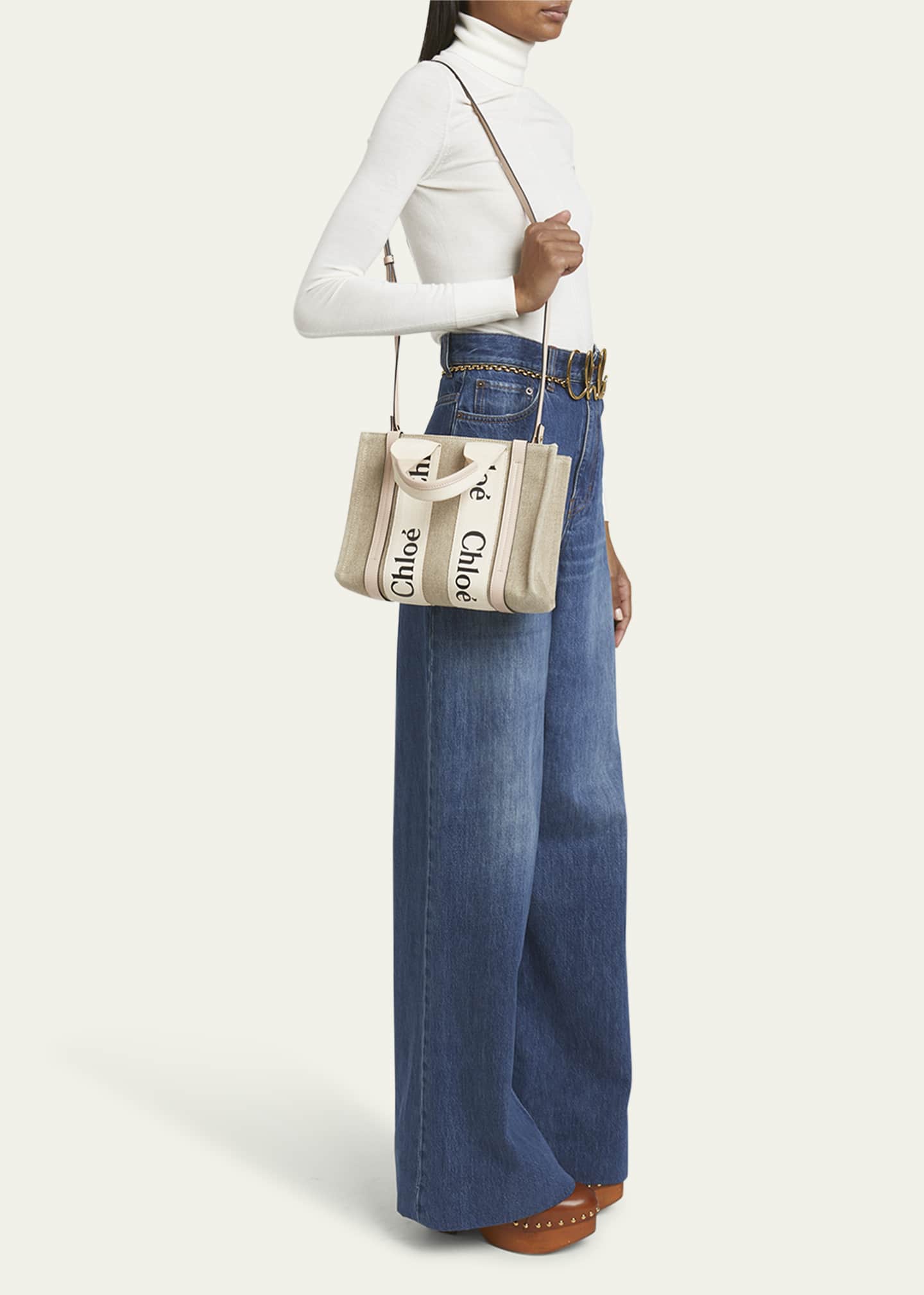 Chloé Beige Mini Woody Tote