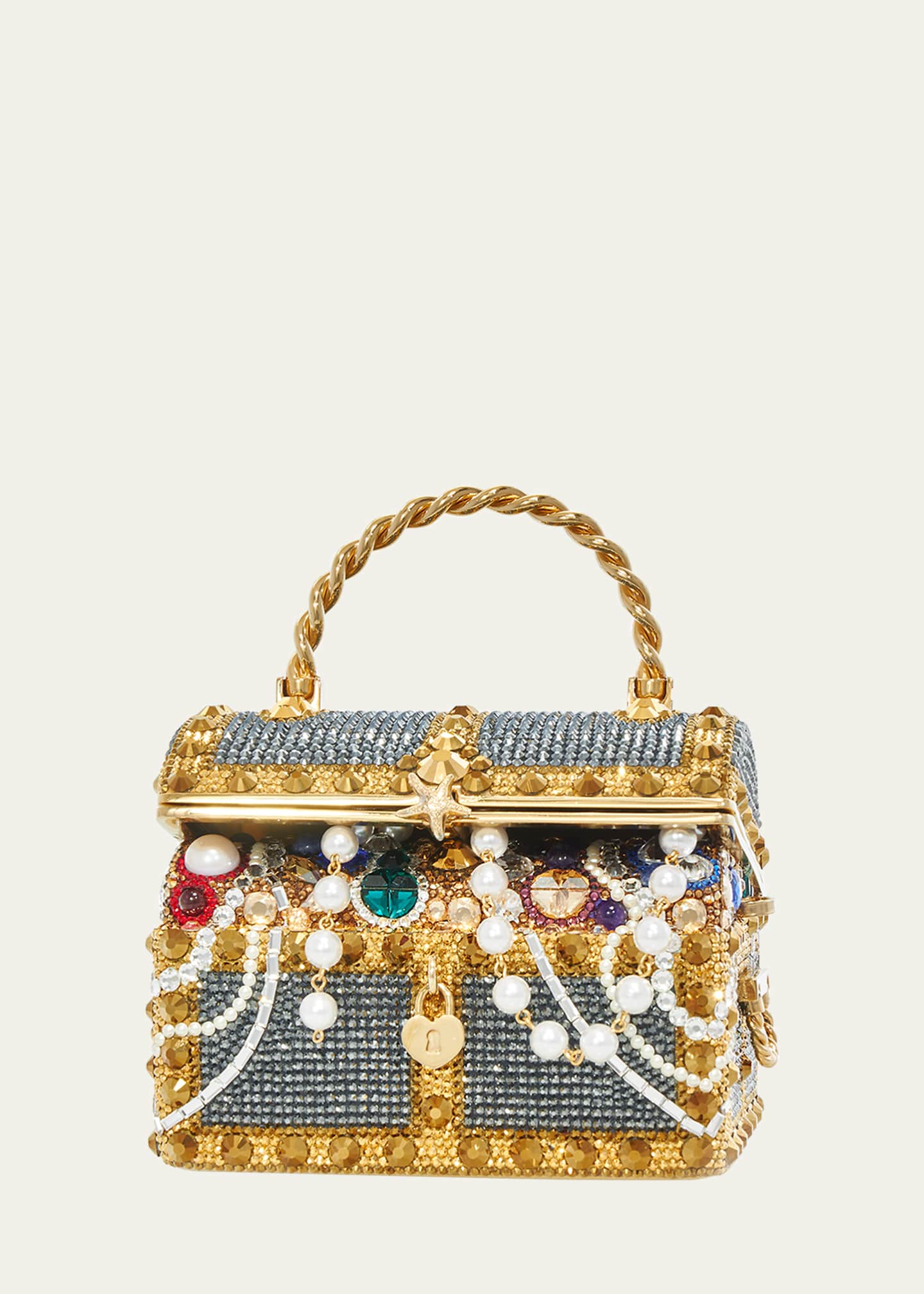 Judith Leiber Couture Treasure Chest Crystal Minaudiere